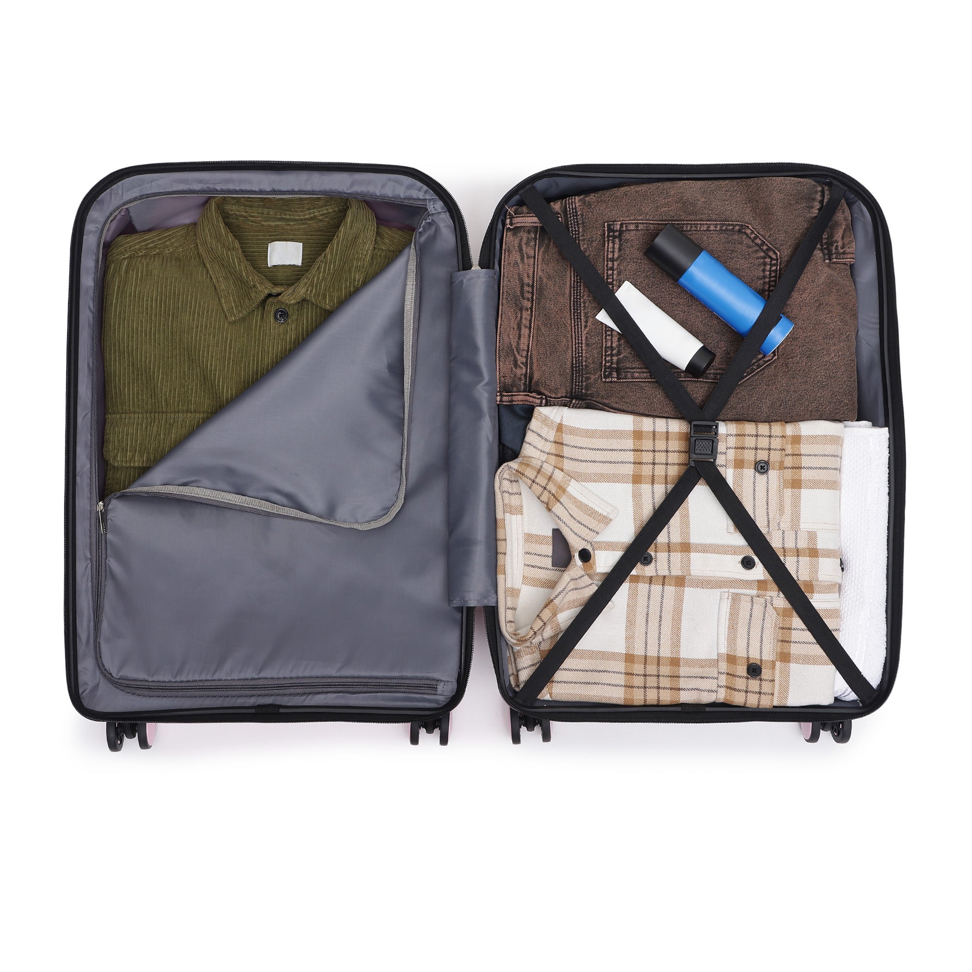London Dual Pink-Black Set Of 2 Trolley