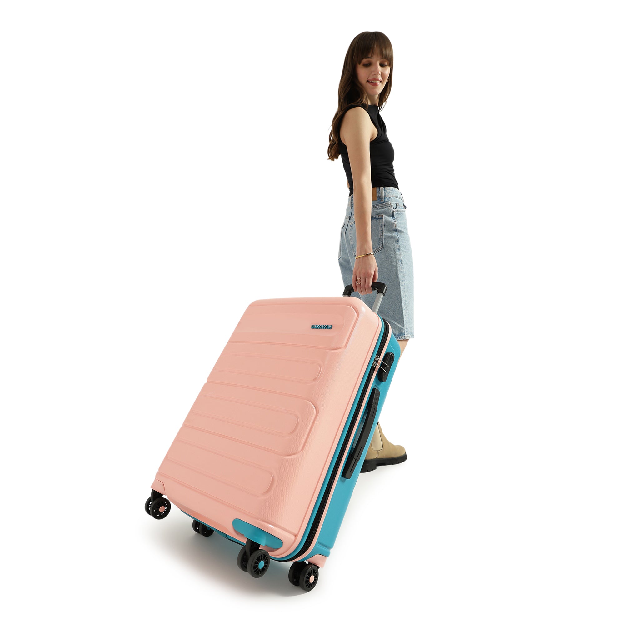 Tokyo Remix Pink-Teal Set Of 2 Trolley