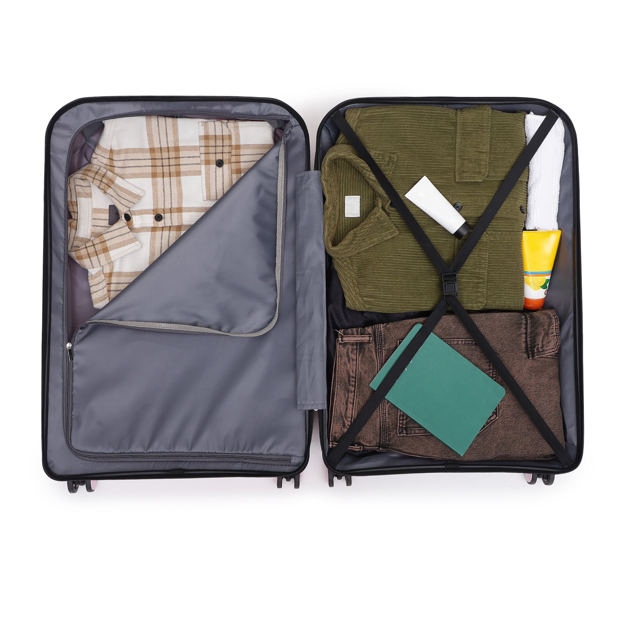 London Dual Pink-Black Set Of 3 Trolley