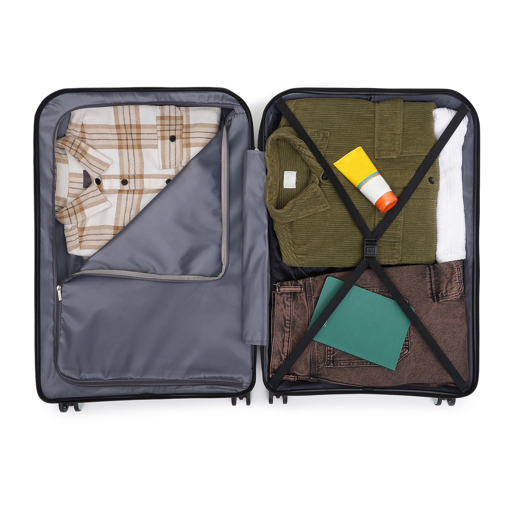 London Dual Green-Black Set Of 3 Trolley