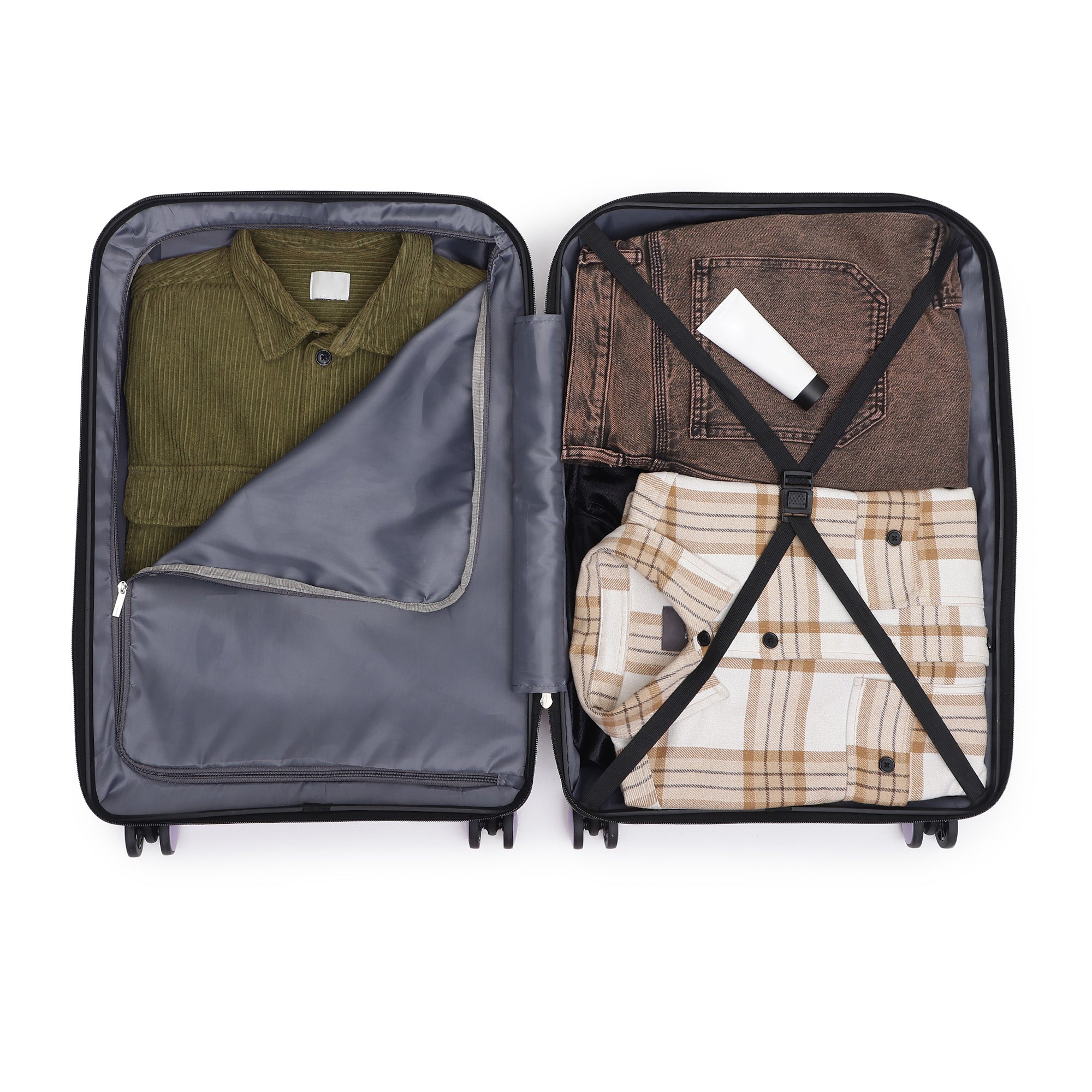 London Dual Violet-Black Set Of 2 Trolley