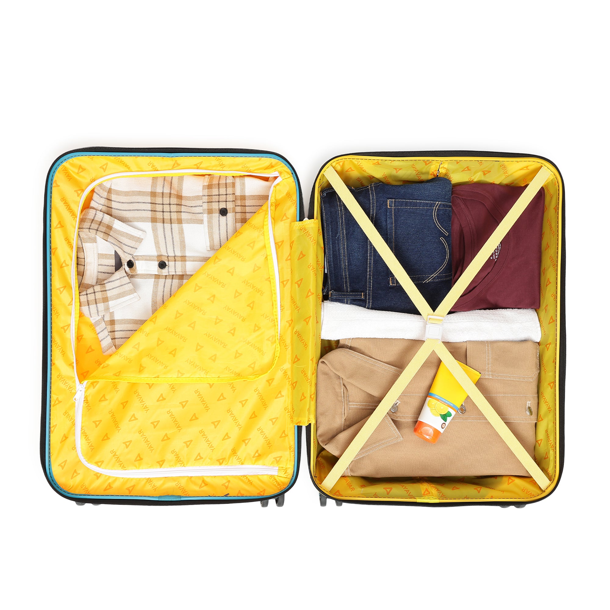 Tokyo Remix Yellow-Teal Set Of 2 Trolley