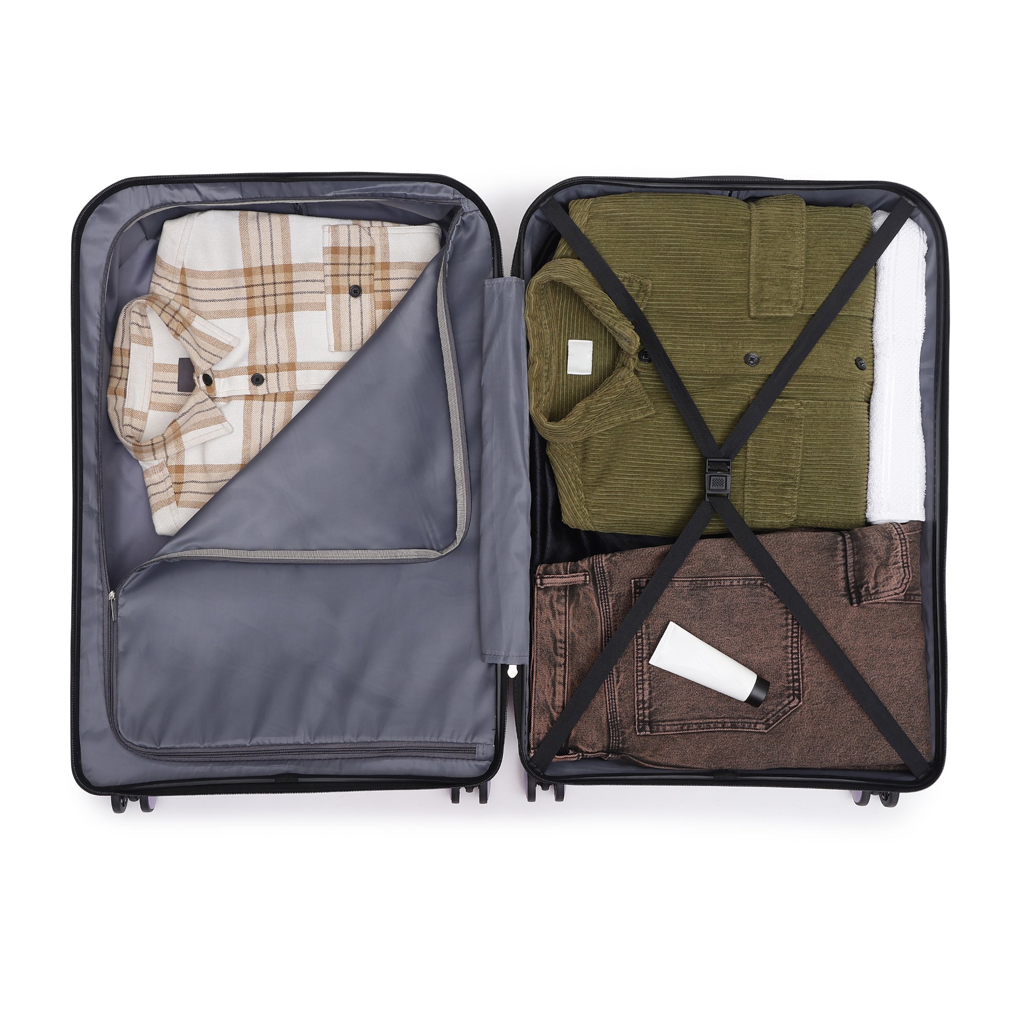 London Dual Violet-Black Large Trolley