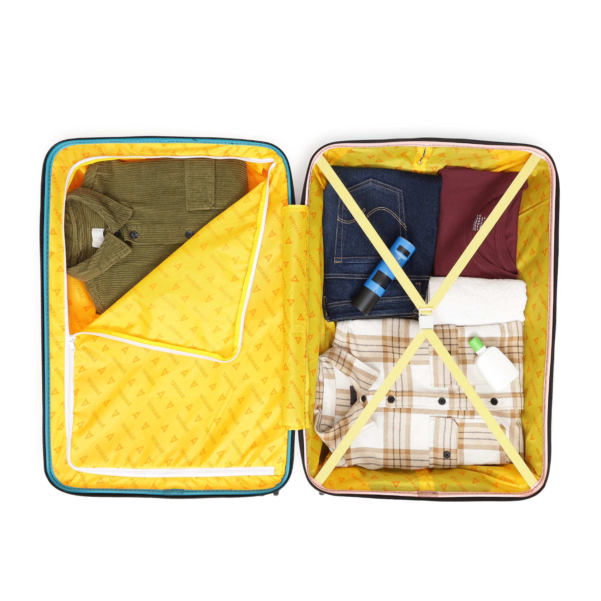 Tokyo Remix Pink-Teal Set Of 3 Trolley