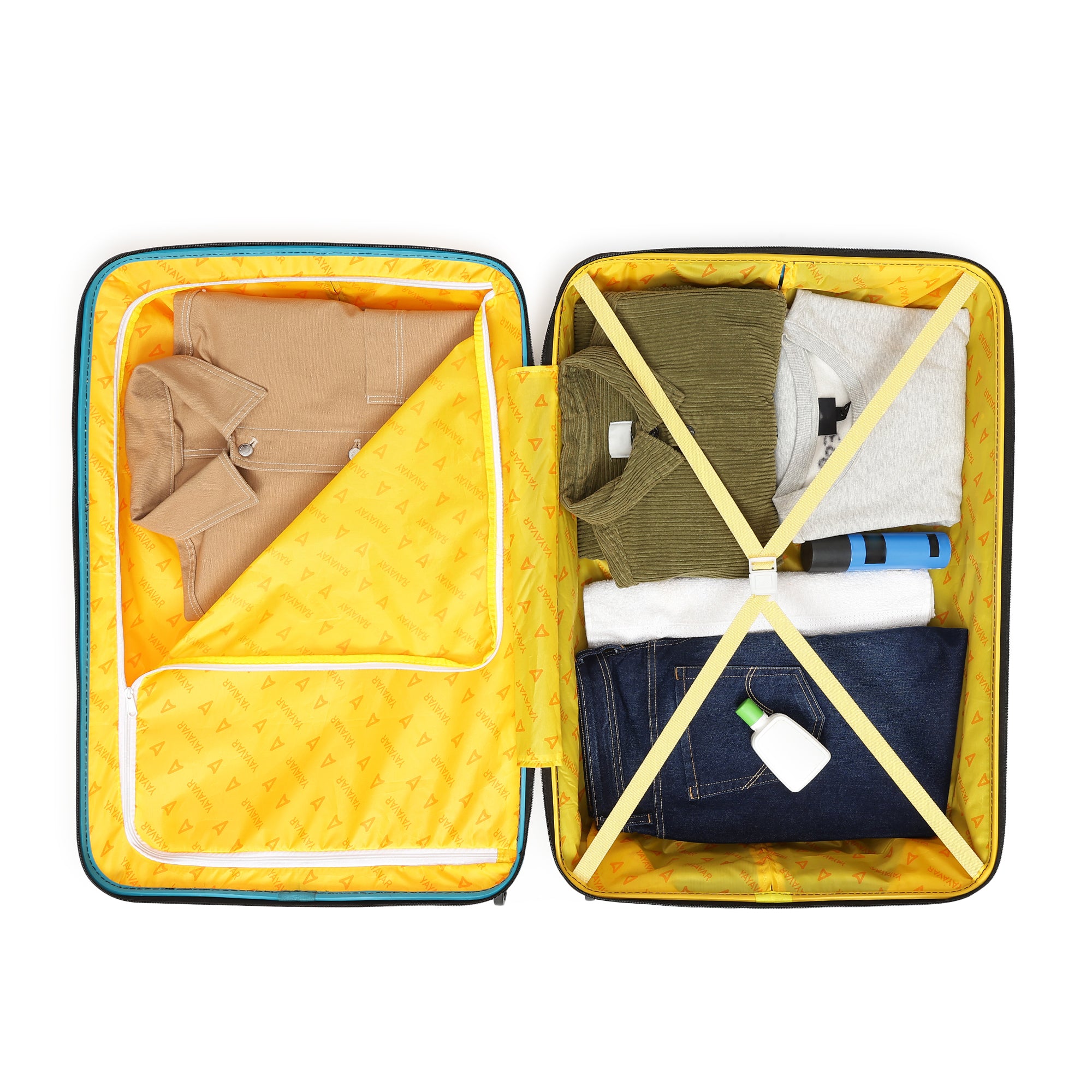 Tokyo Remix Yellow-Teal Set Of 3 Trolley