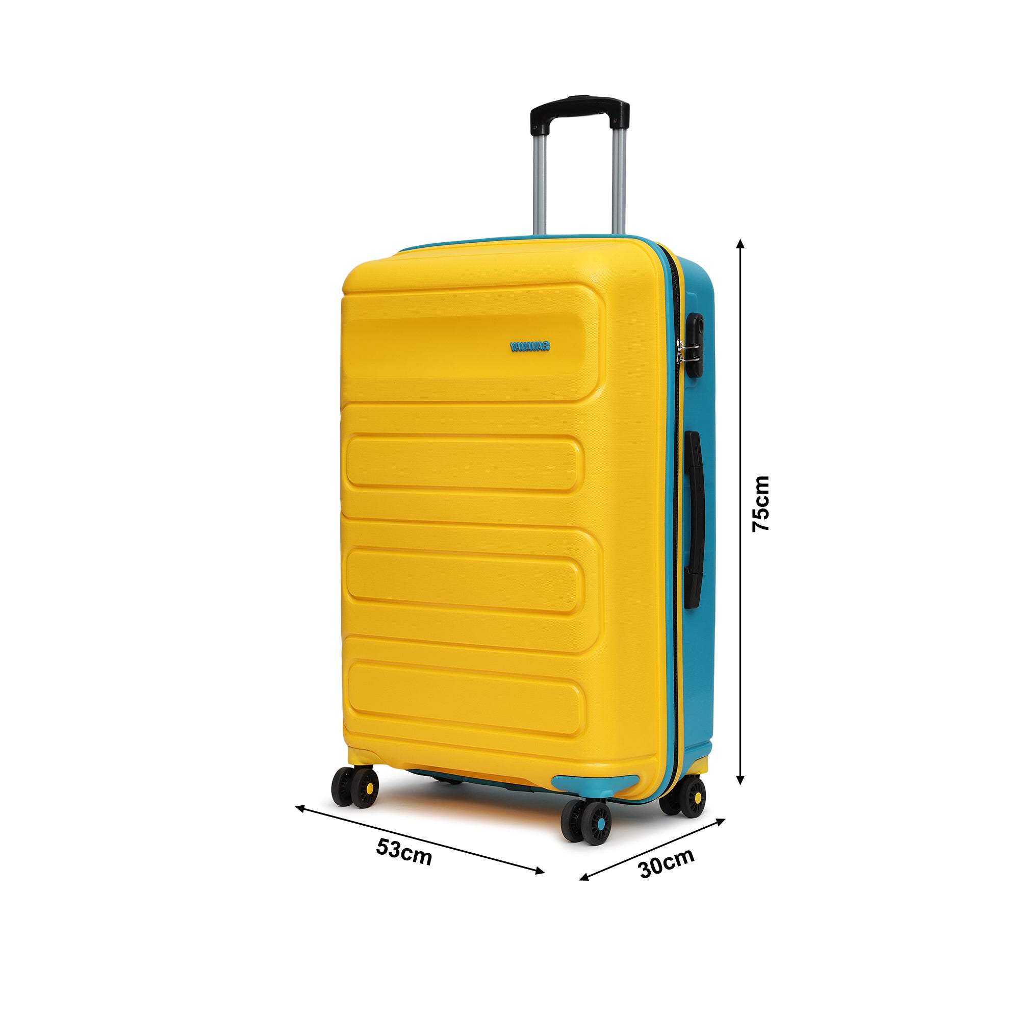 Tokyo Remix Yellow-Teal Large Trolley