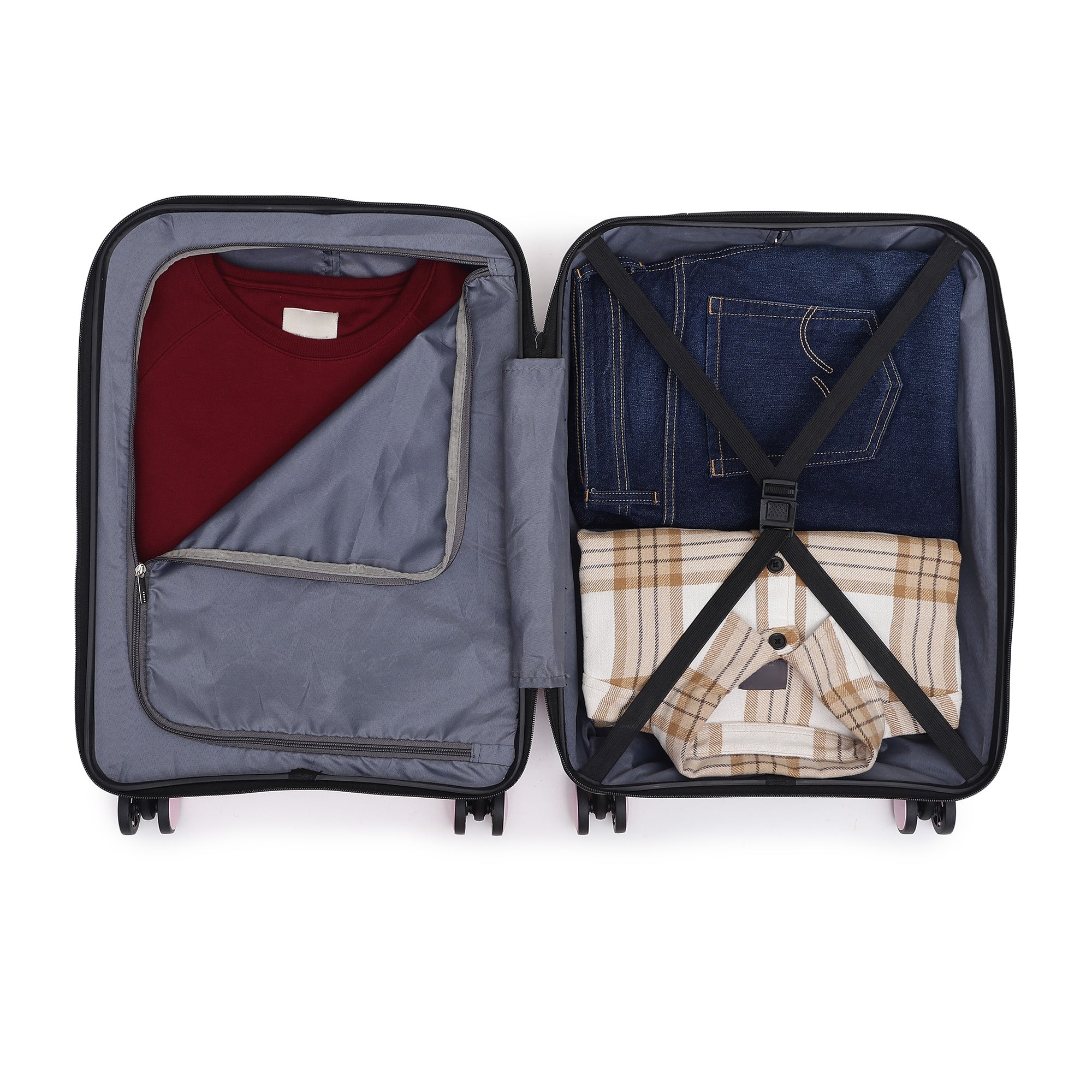London Dual Pink-Black Small Trolley