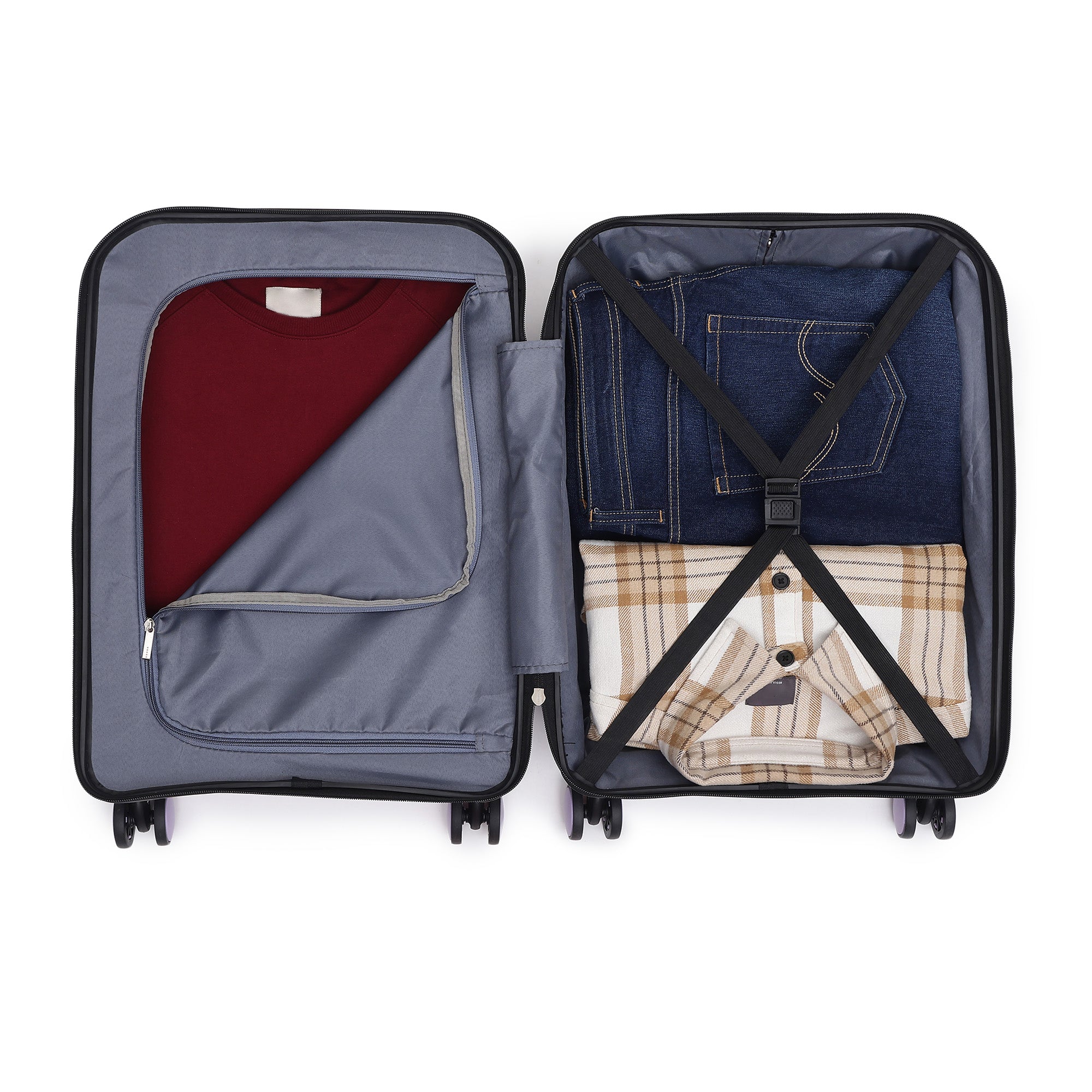 London Dual Violet-Black Small Trolley