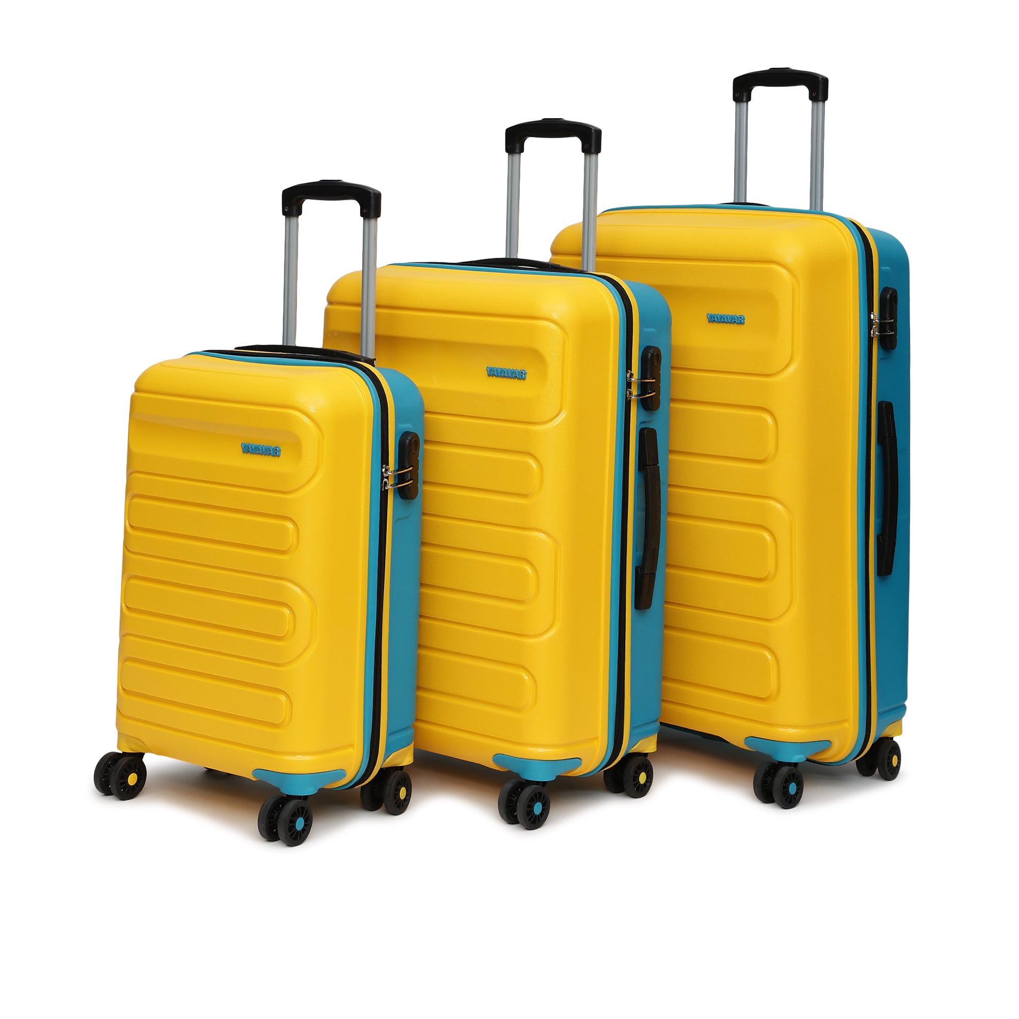 Tokyo Remix Yellow-Teal Set Of 3 Trolley