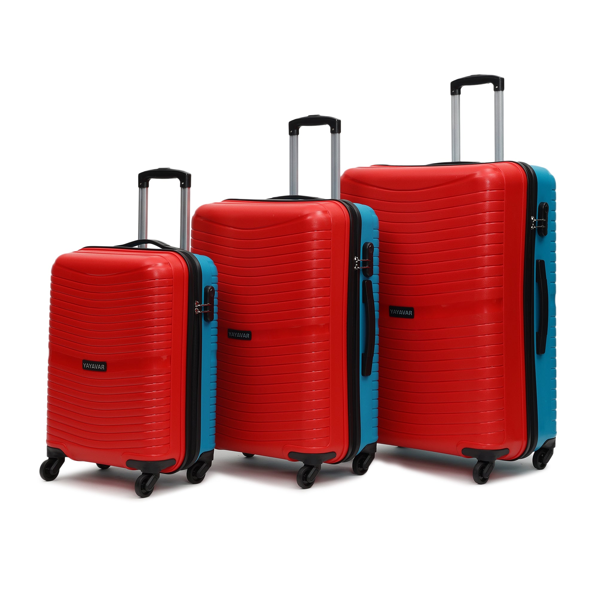 Tokyo Plus Red-Teal Set Of 3 Trolley