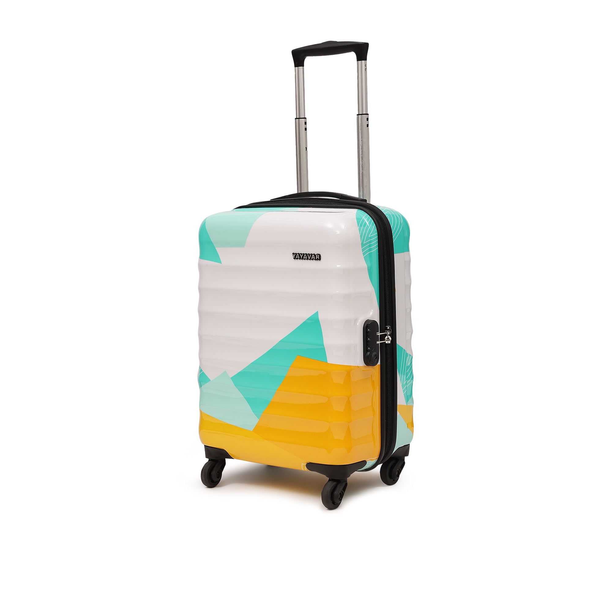 Mexico Printed Teal Small Trolley