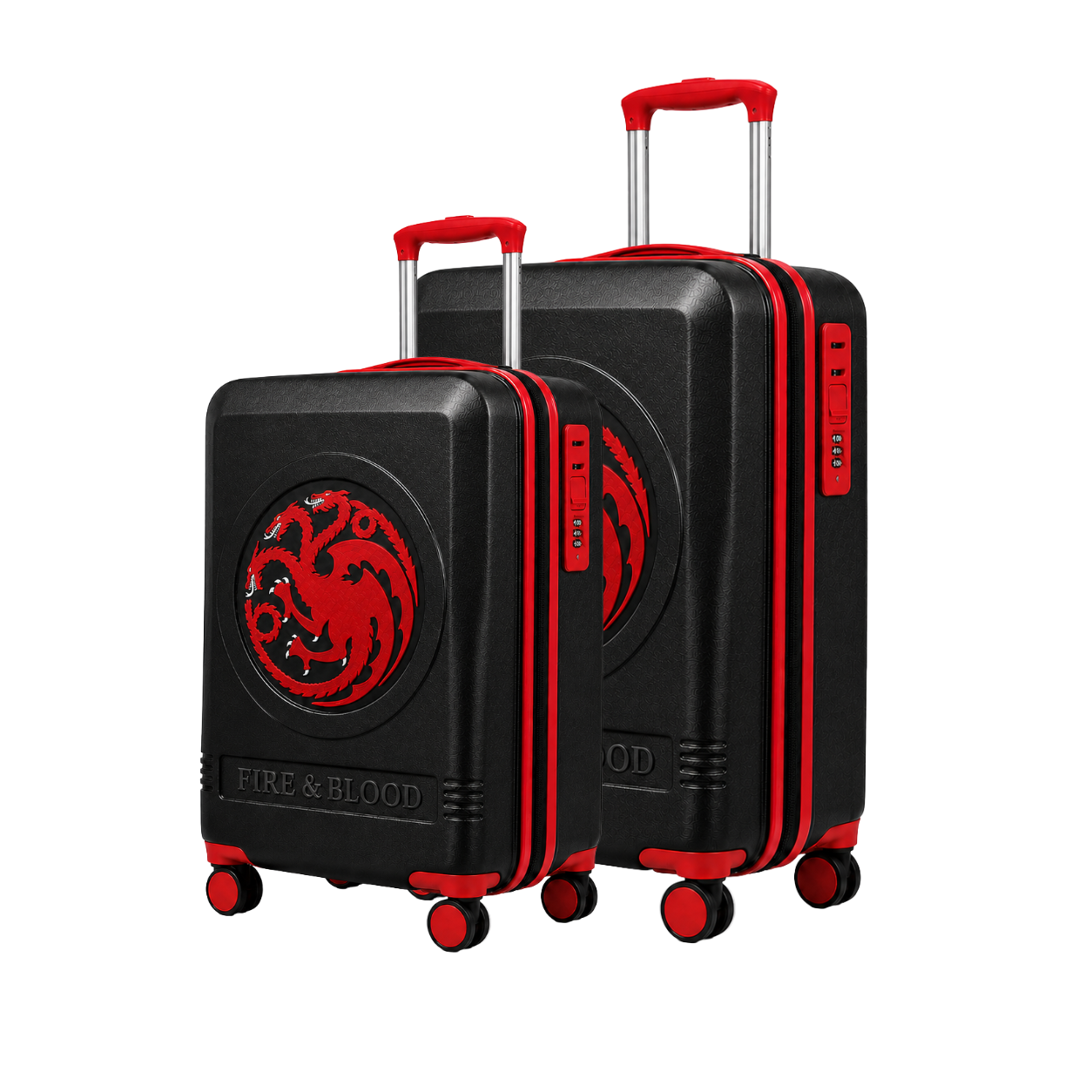 House Of The Dragon Black Set Of 2 Trolley