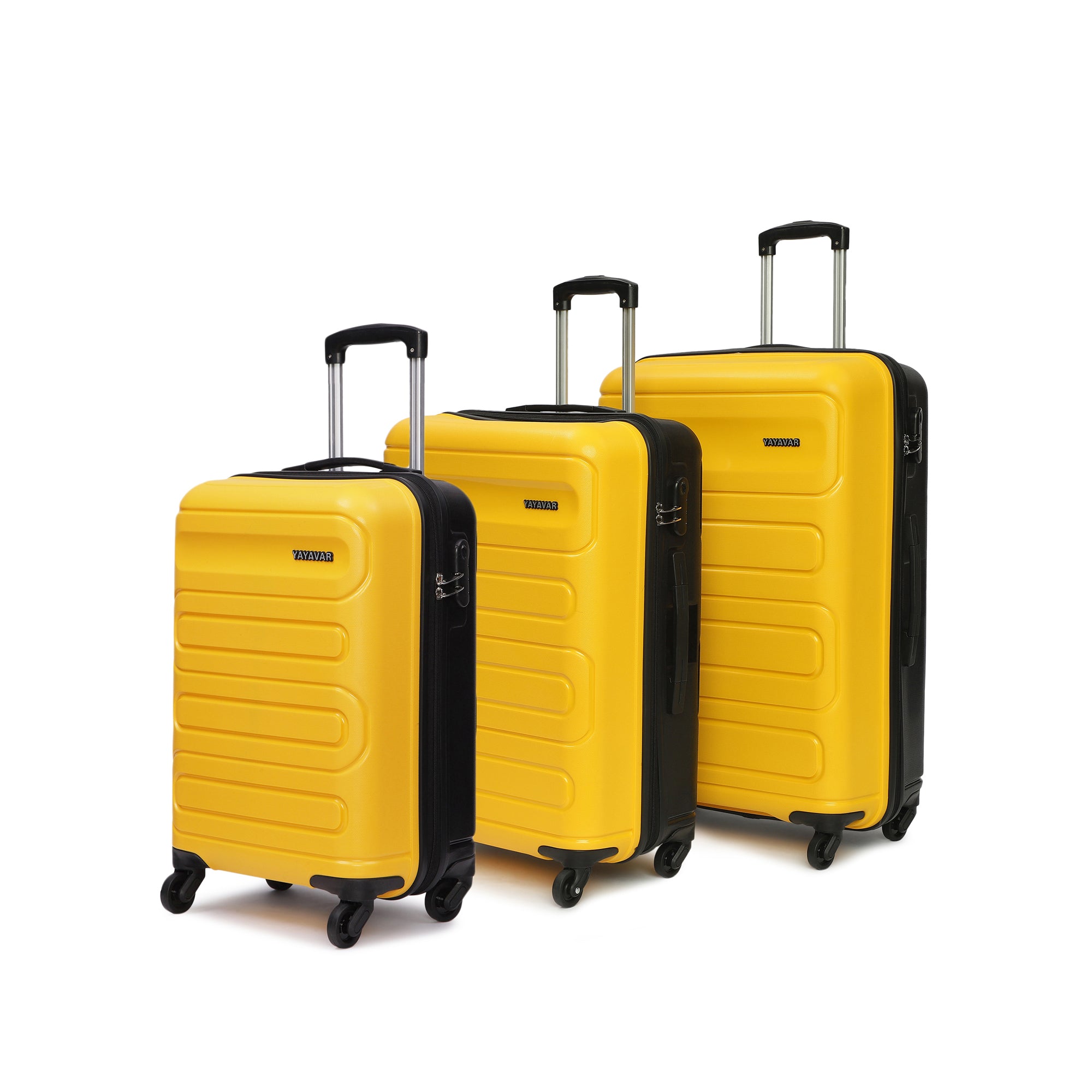 Tokyo Dual Yellow-Black Set Of 3 Trolley