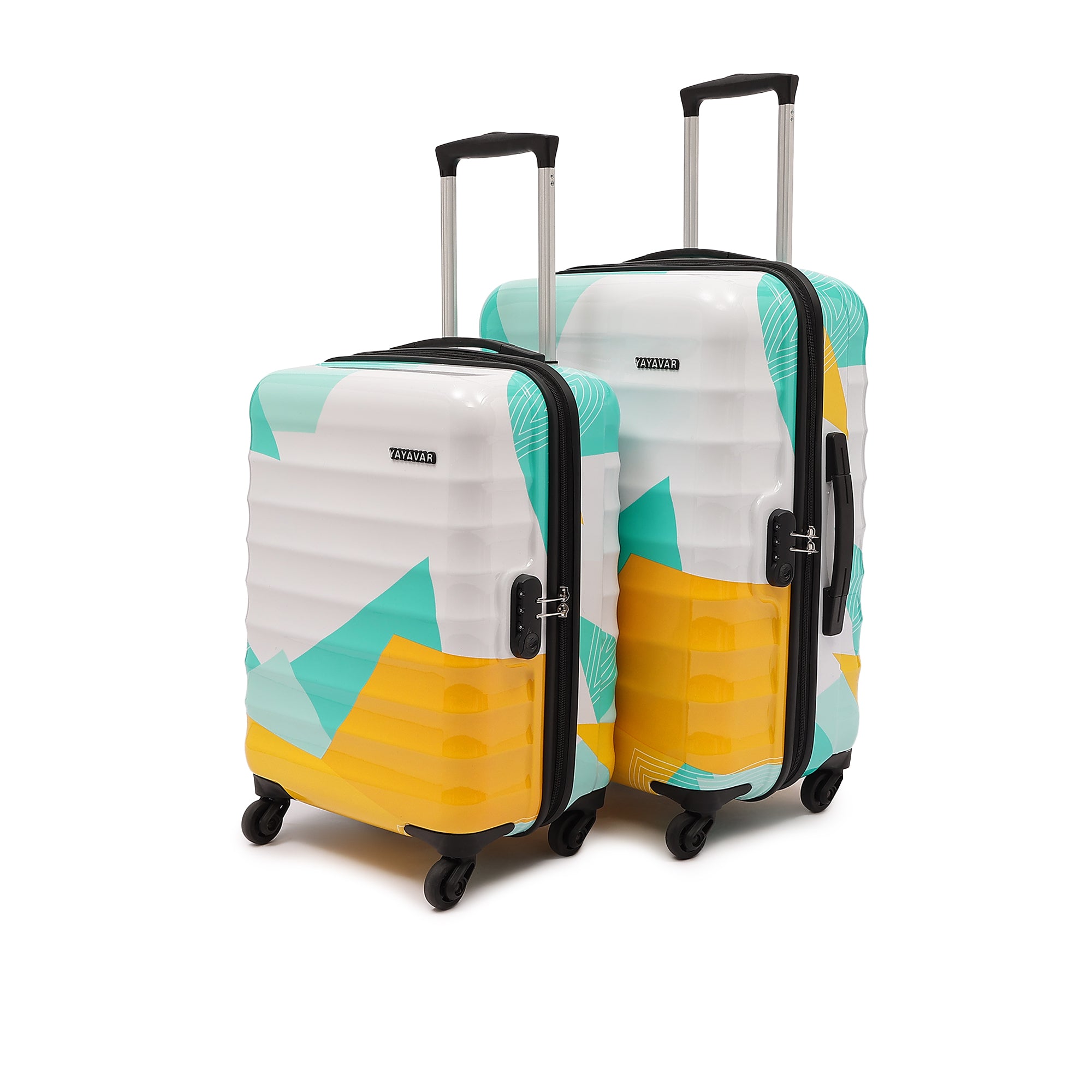Mexico Printed Teal Set Of 2 Trolley