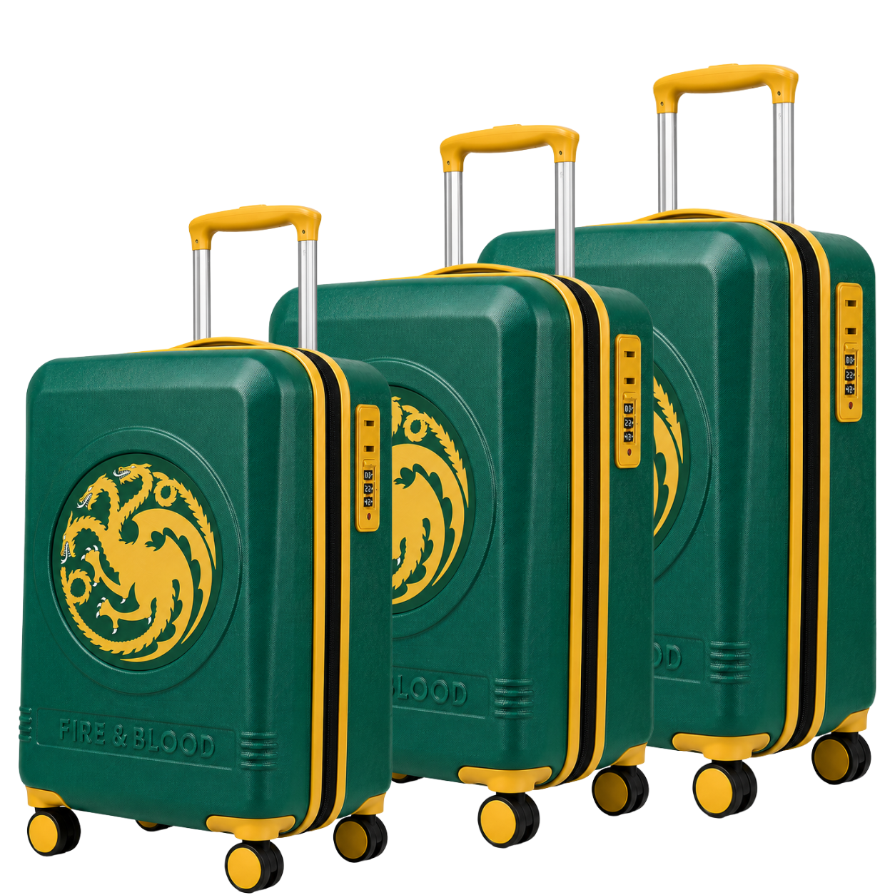 House Of The Dragon Green Set Of 3 Trolley