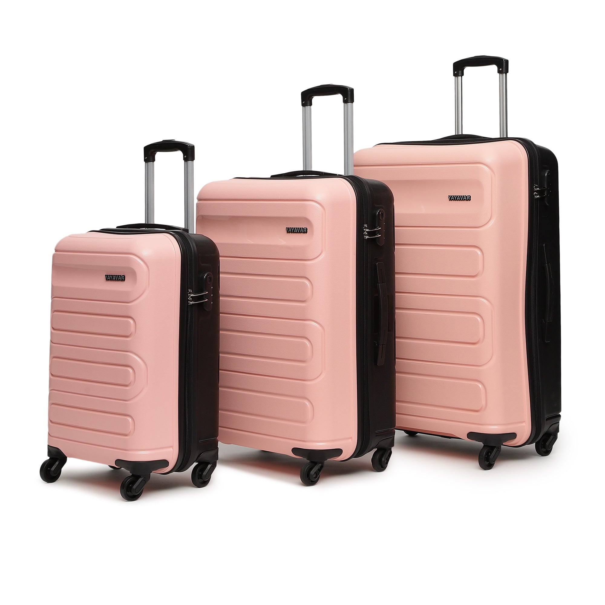 Tokyo Dual Pink-Black Set Of 3 Trolley