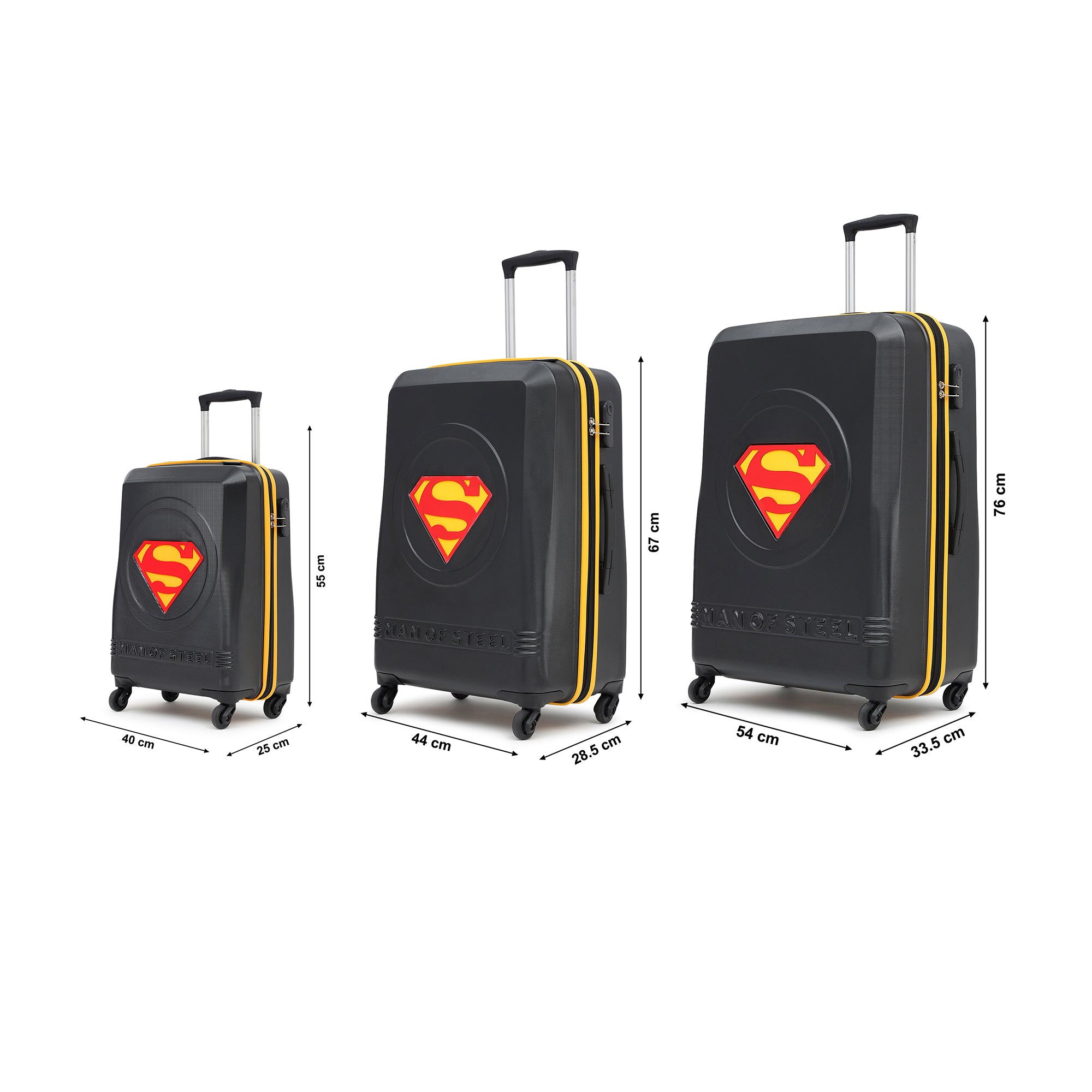 Superman Yellow Set Of 3 Trolley