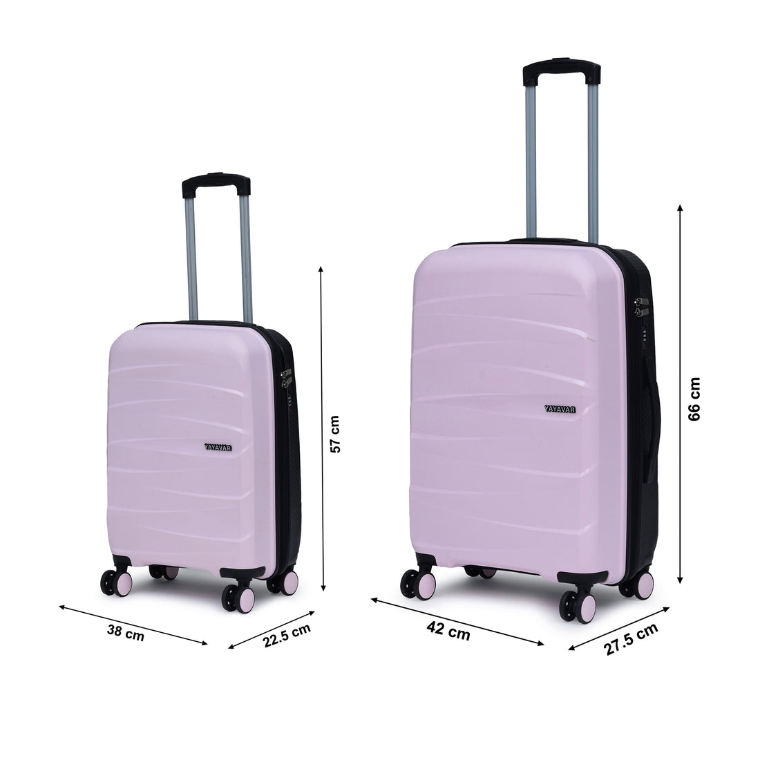 London Dual Pink-Black Set Of 2 Trolley