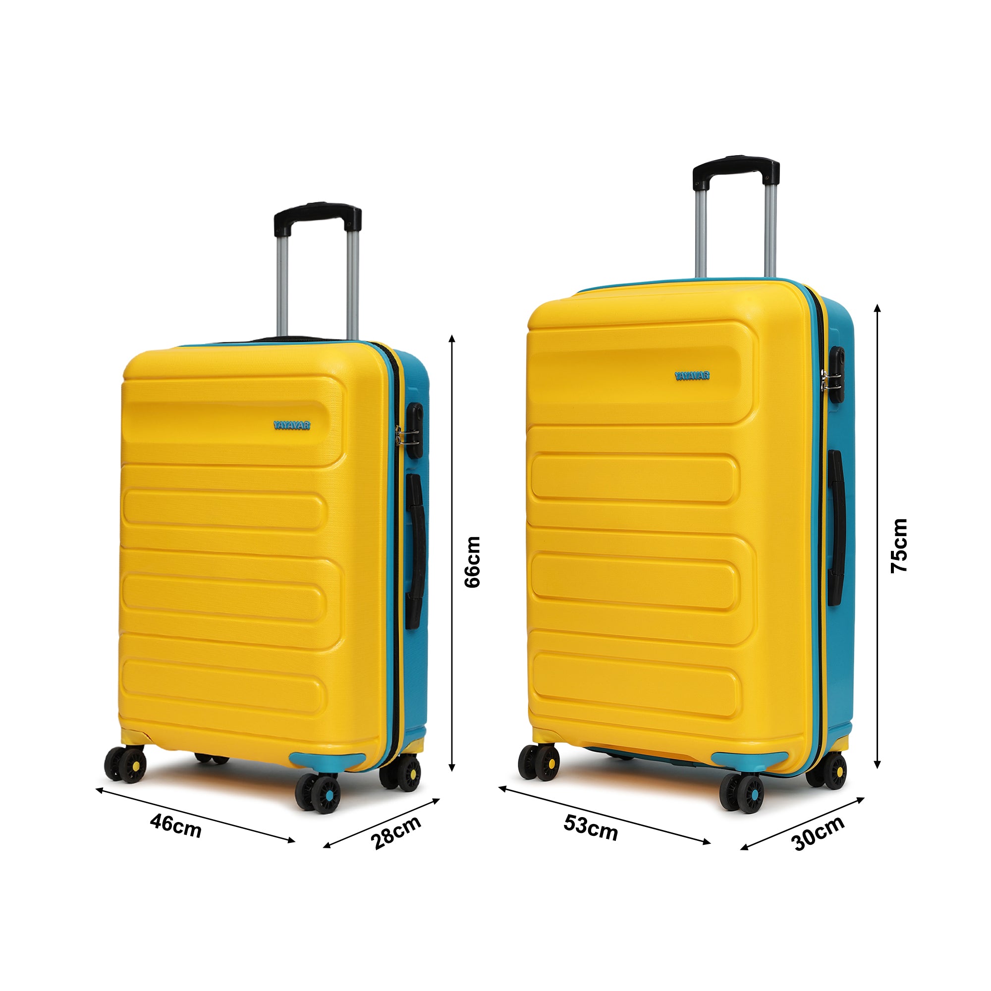 Tokyo Remix Yellow-Teal Set Of 2 Trolley
