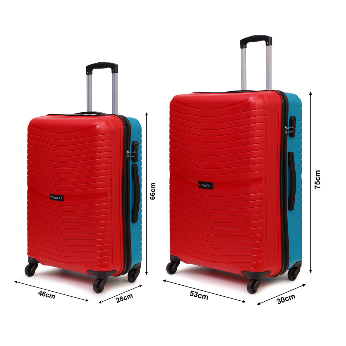 Tokyo Plus Red-Teal Set Of 2 Trolley