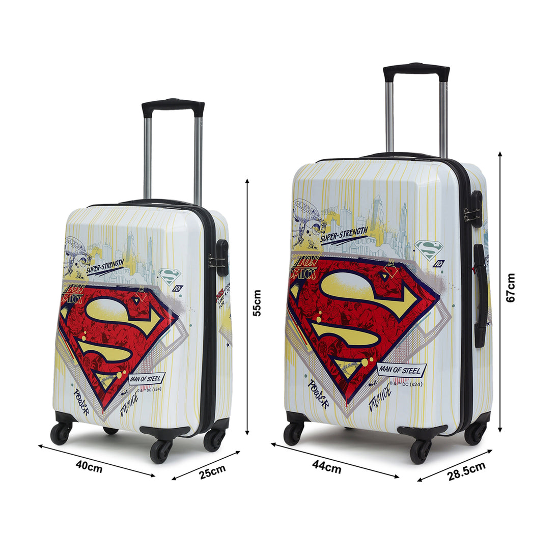 Superman Printed Set Of 2 Trolley