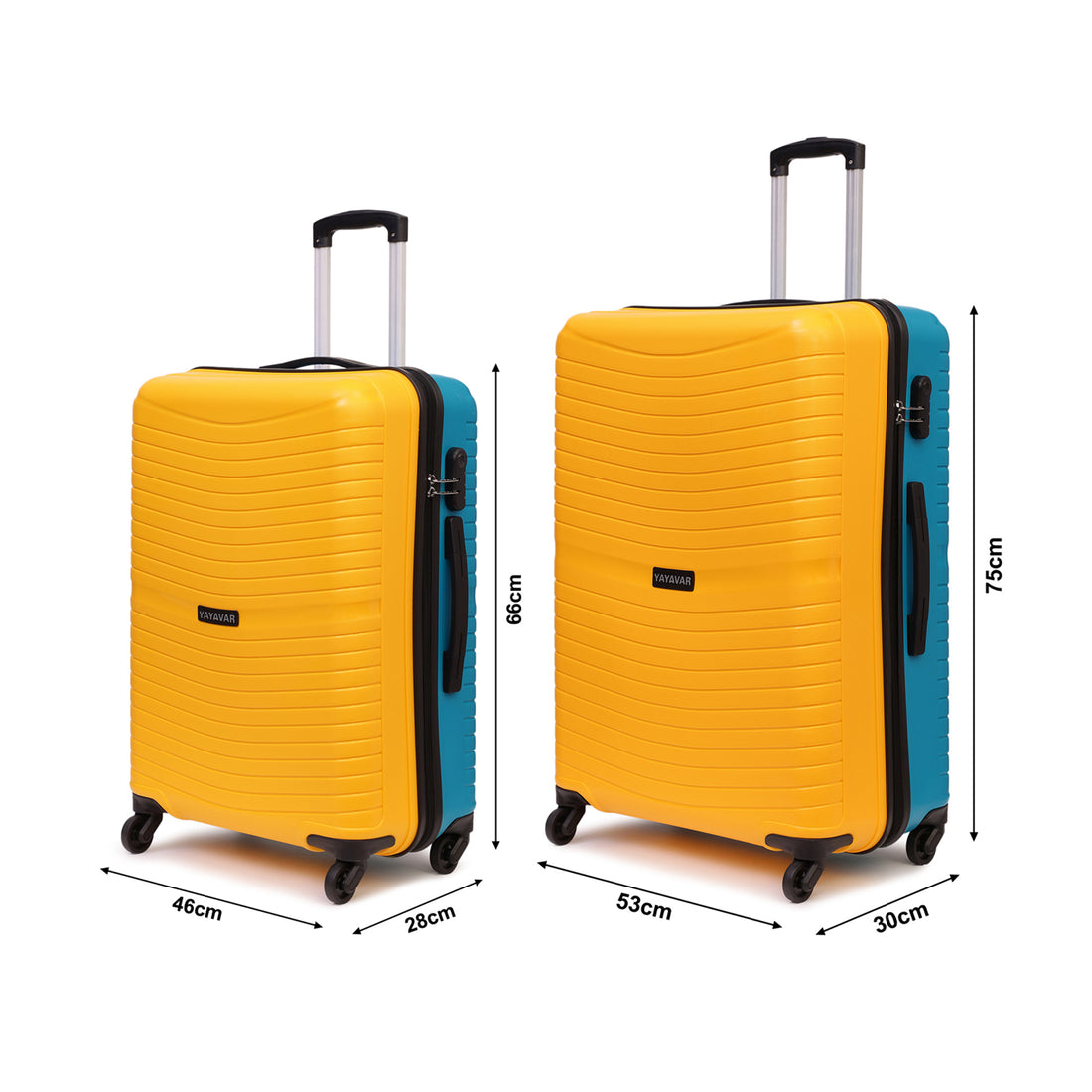 Tokyo Plus Yellow-Teal Set Of 2 Trolley