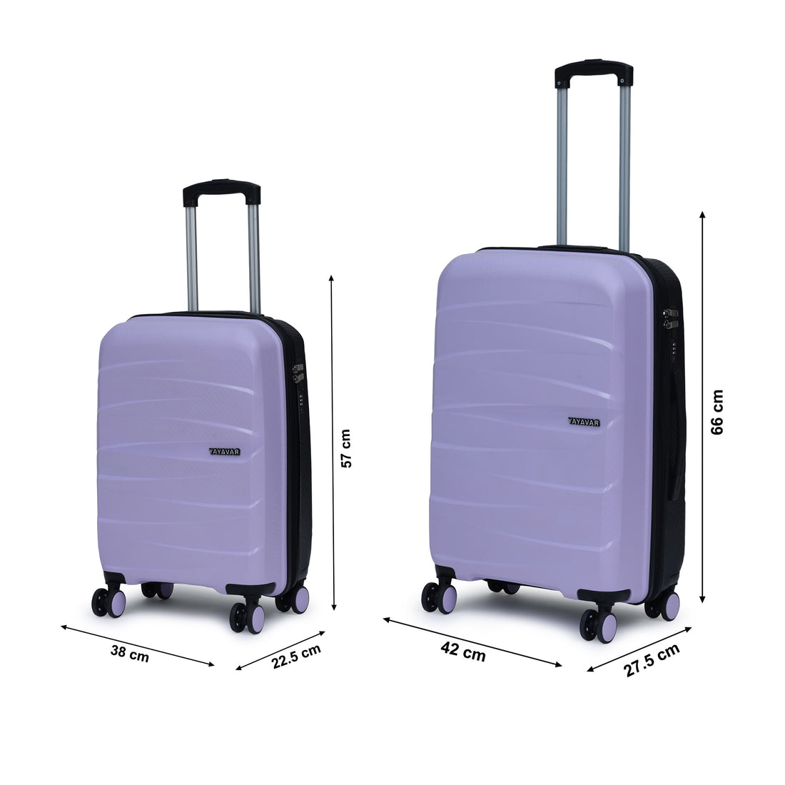 London Dual Violet-Black Set Of 2 Trolley