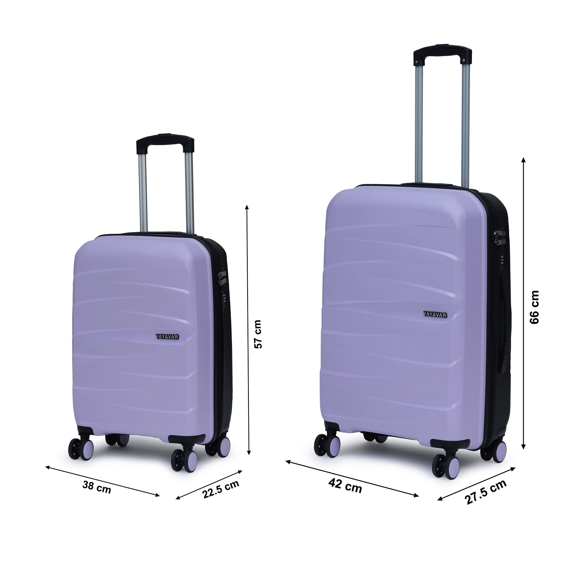 London Dual Violet-Black Set Of 2 Trolley