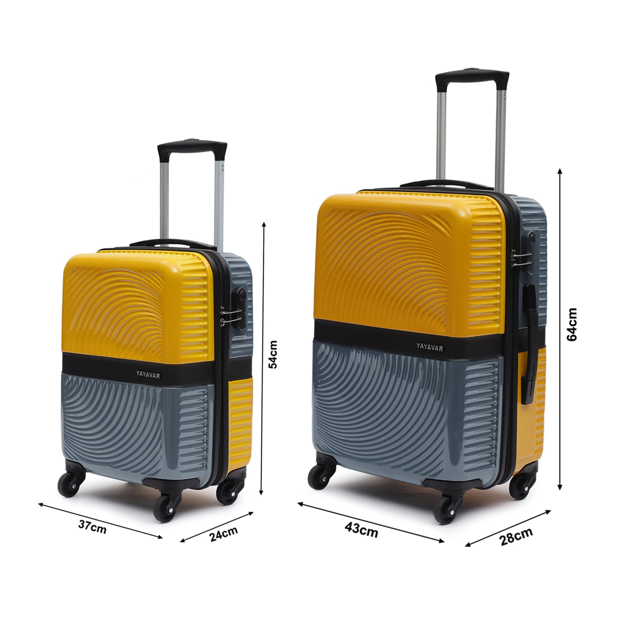 Venice Yellow-Grey Set Of 2 Trolley