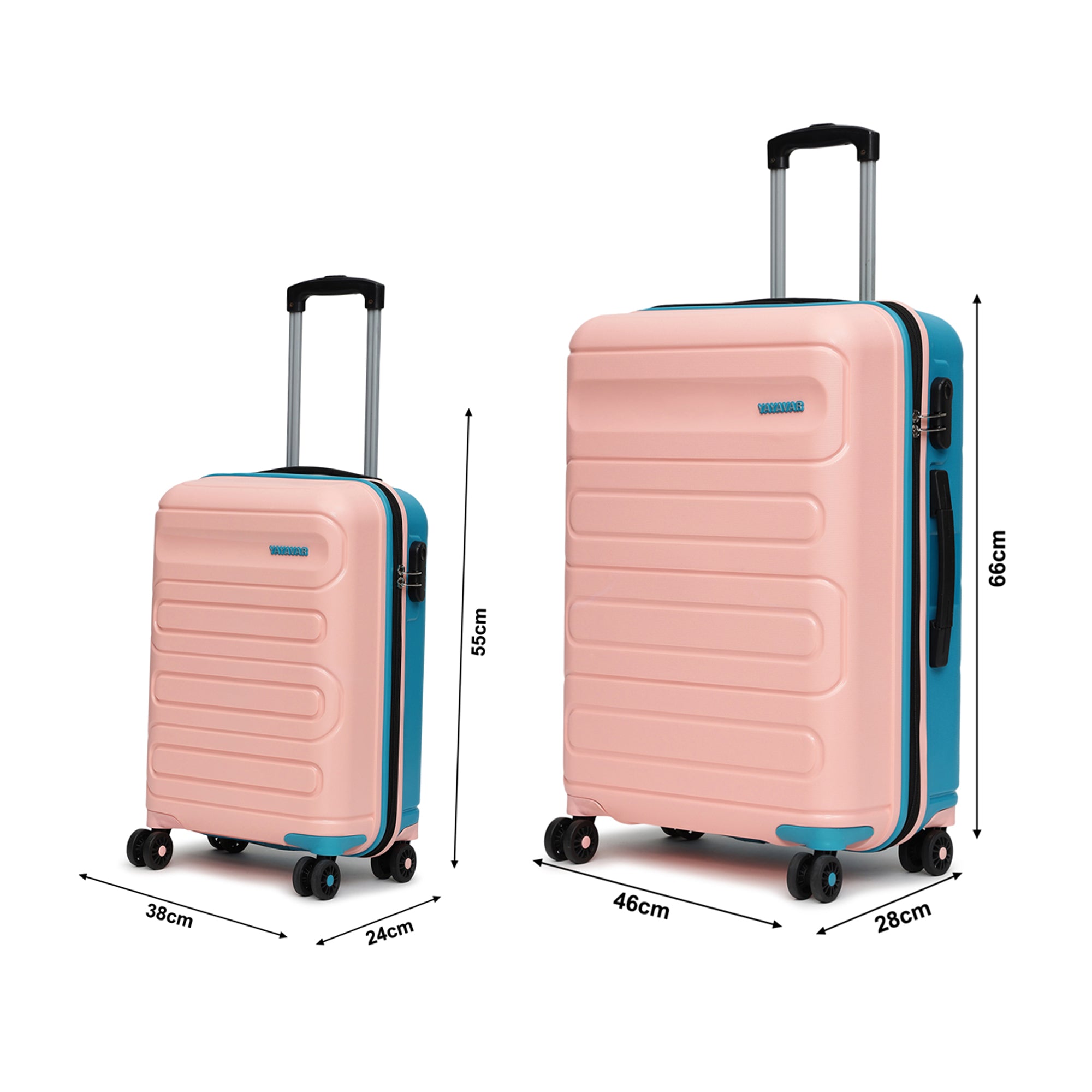 Tokyo Remix Pink-Teal Set Of 2 Trolley