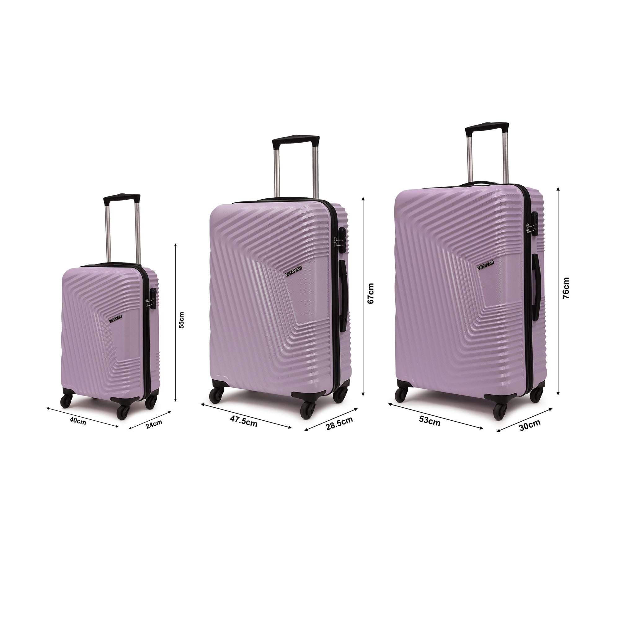 Monaco Violet Set Of 3 Trolley