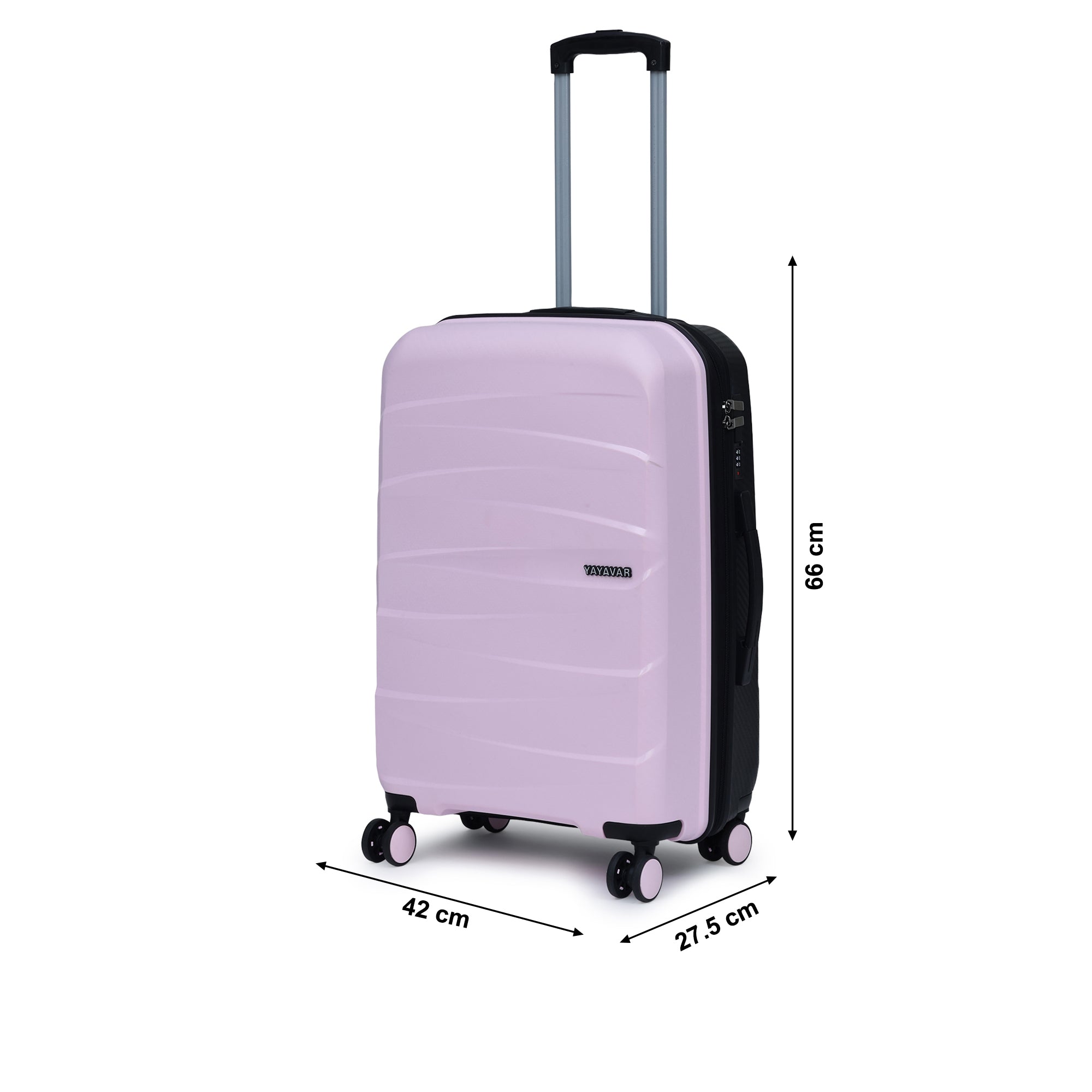 London Dual Pink-Black Medium Trolley