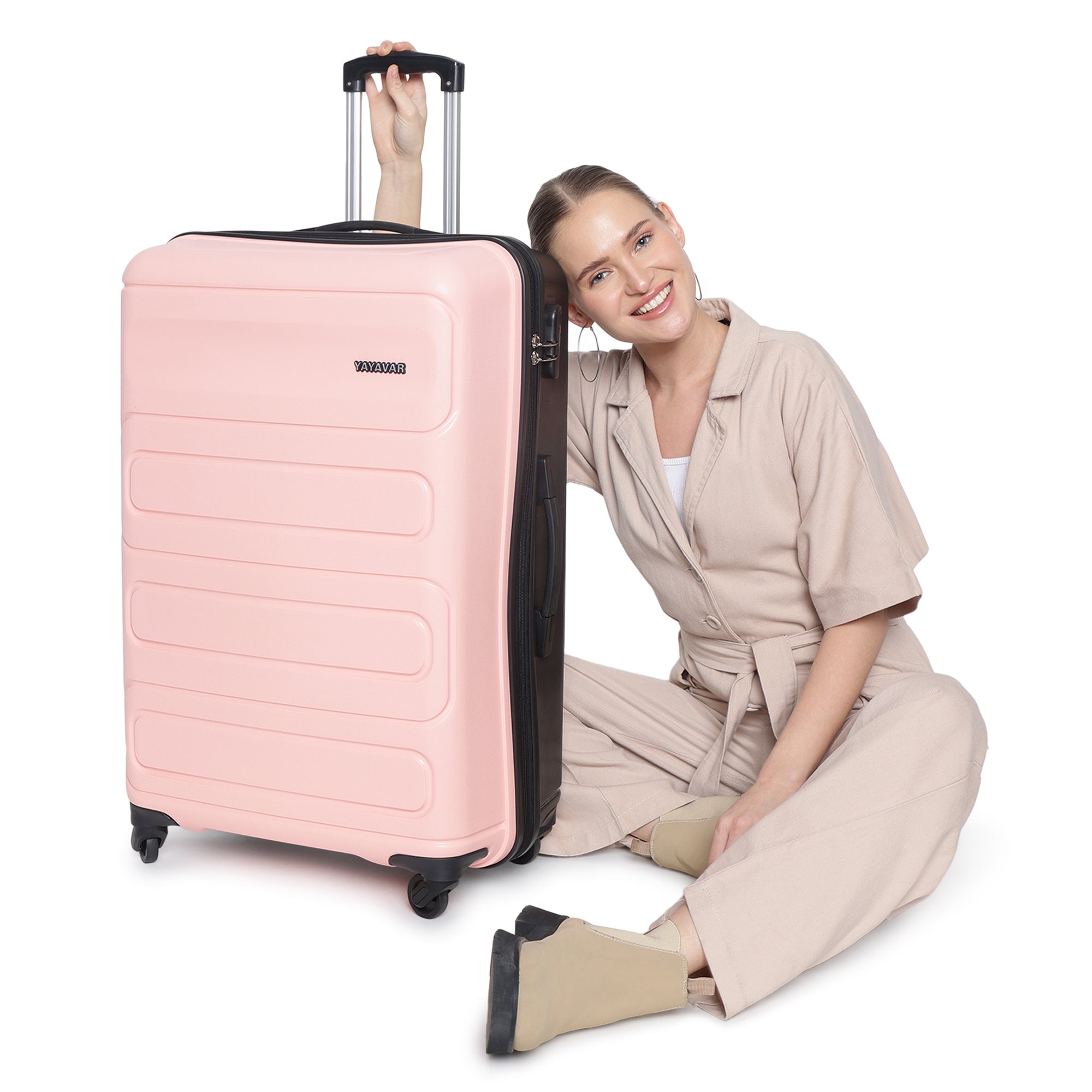 Tokyo Dual Pink-Black Set Of 3 Trolley