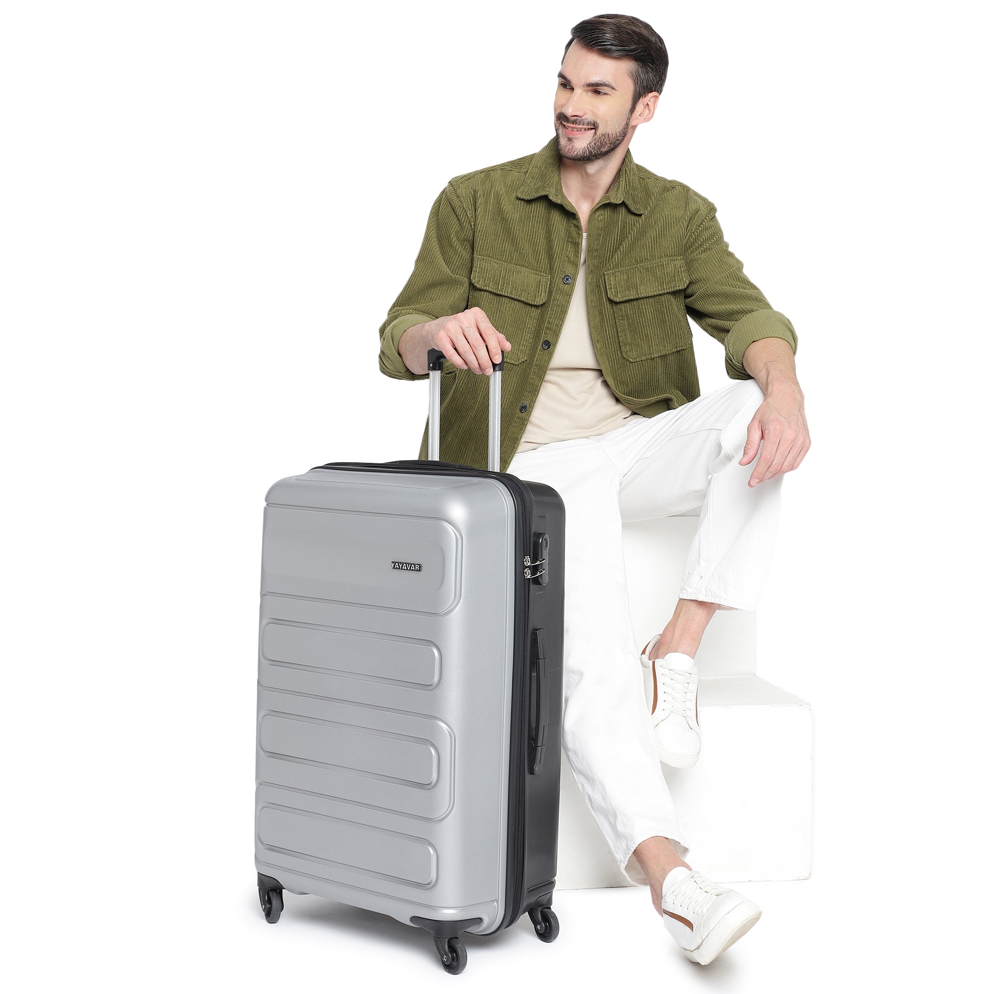 Tokyo Dual Silver-Black Set Of 3 Trolley