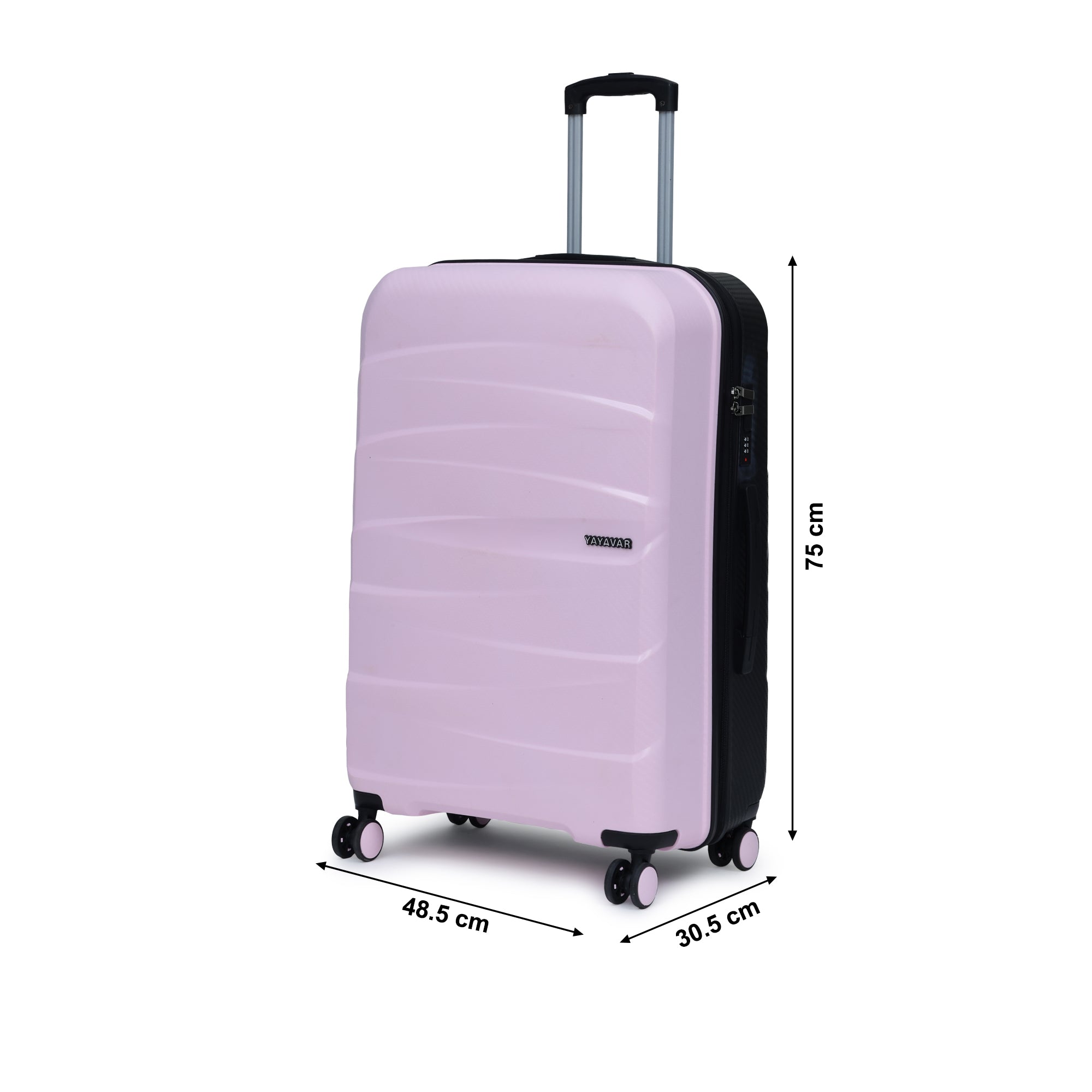 London Dual Pink-Black Large Trolley