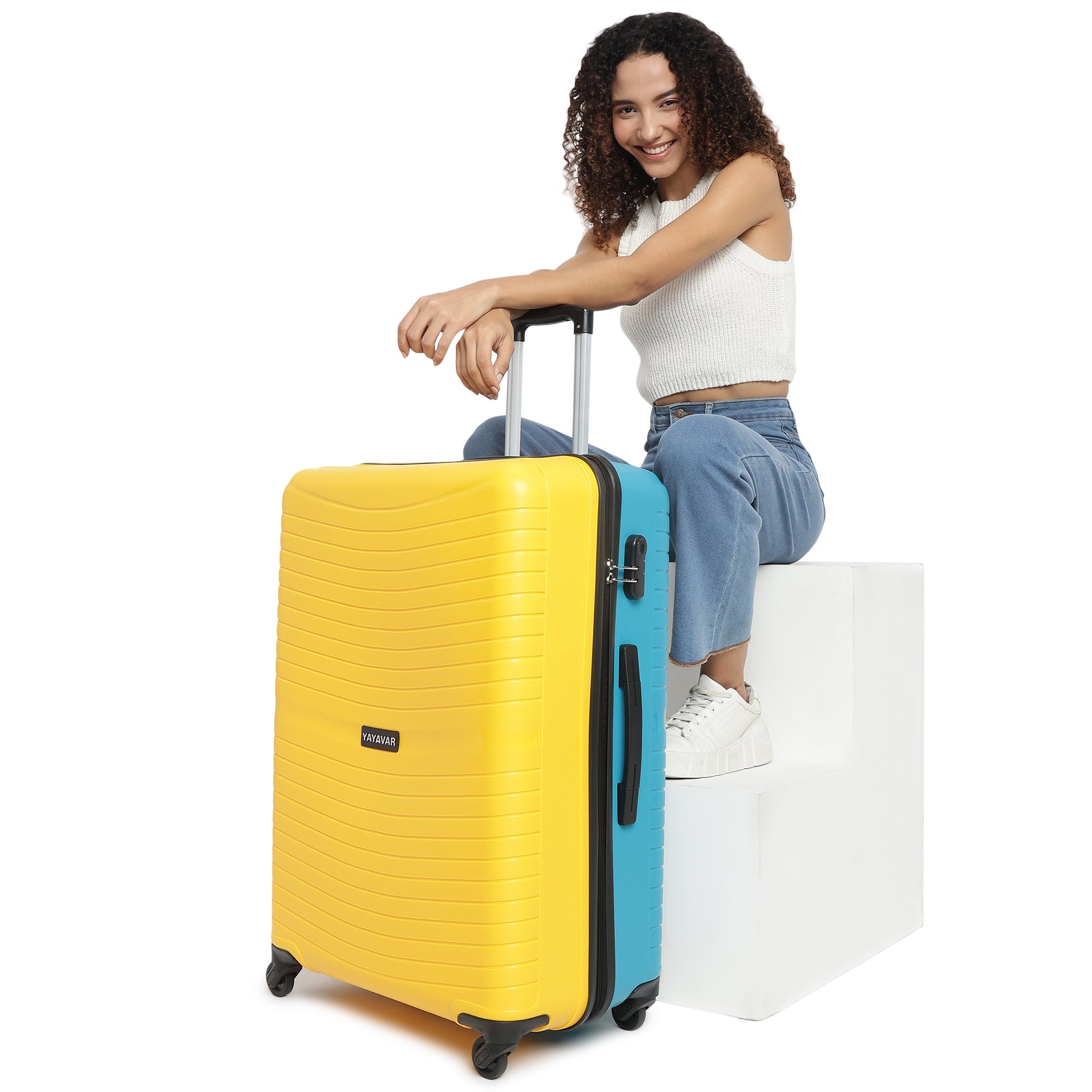 Tokyo Plus Yellow-Teal Set Of 3 Trolley