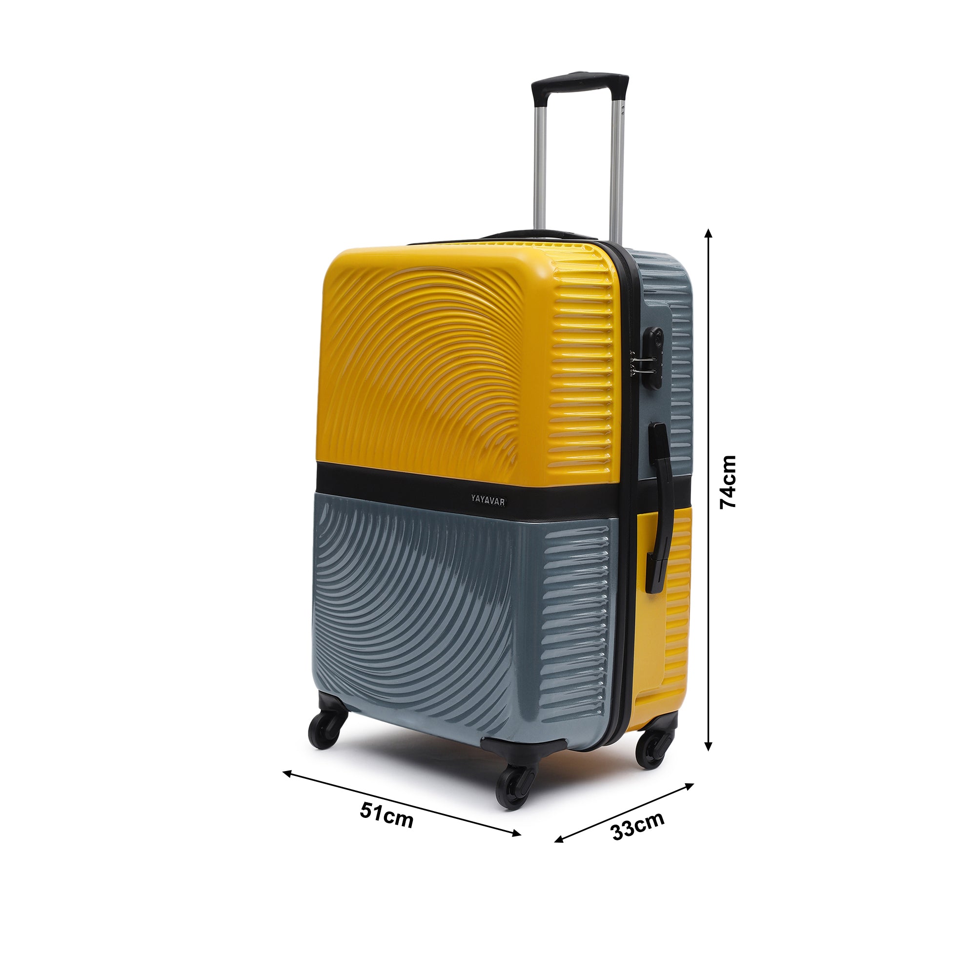 Venice Yellow-Grey Large Trolley