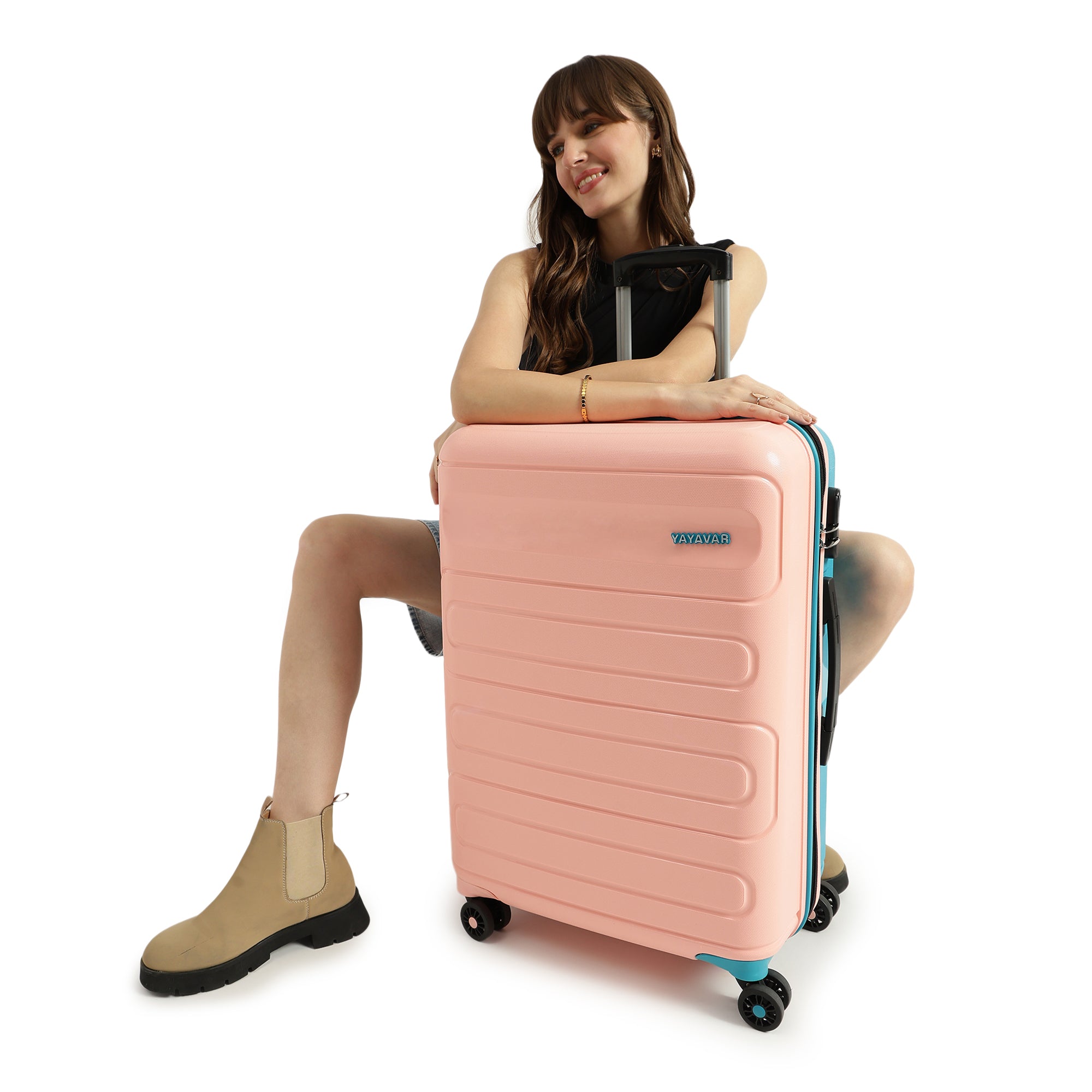 Tokyo Remix Pink-Teal Set Of 2 Trolley
