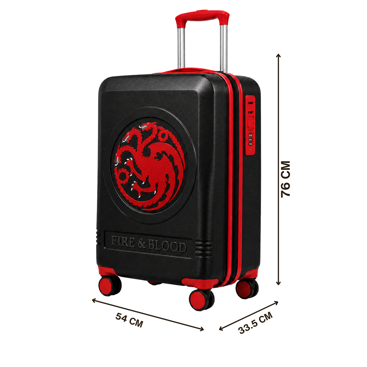 House Of The Dragon Black Large Trolley