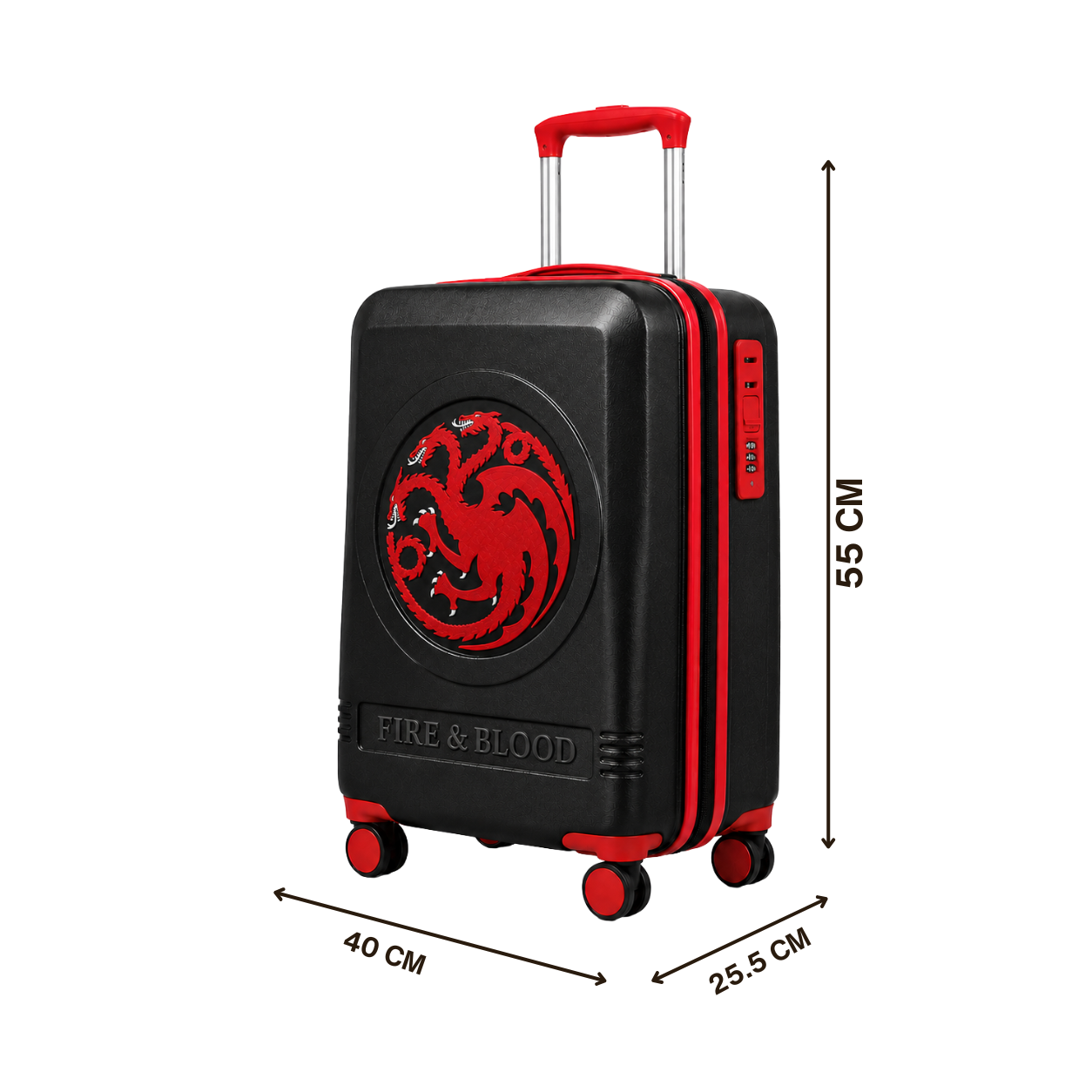 House Of The Dragon Black Small Trolley