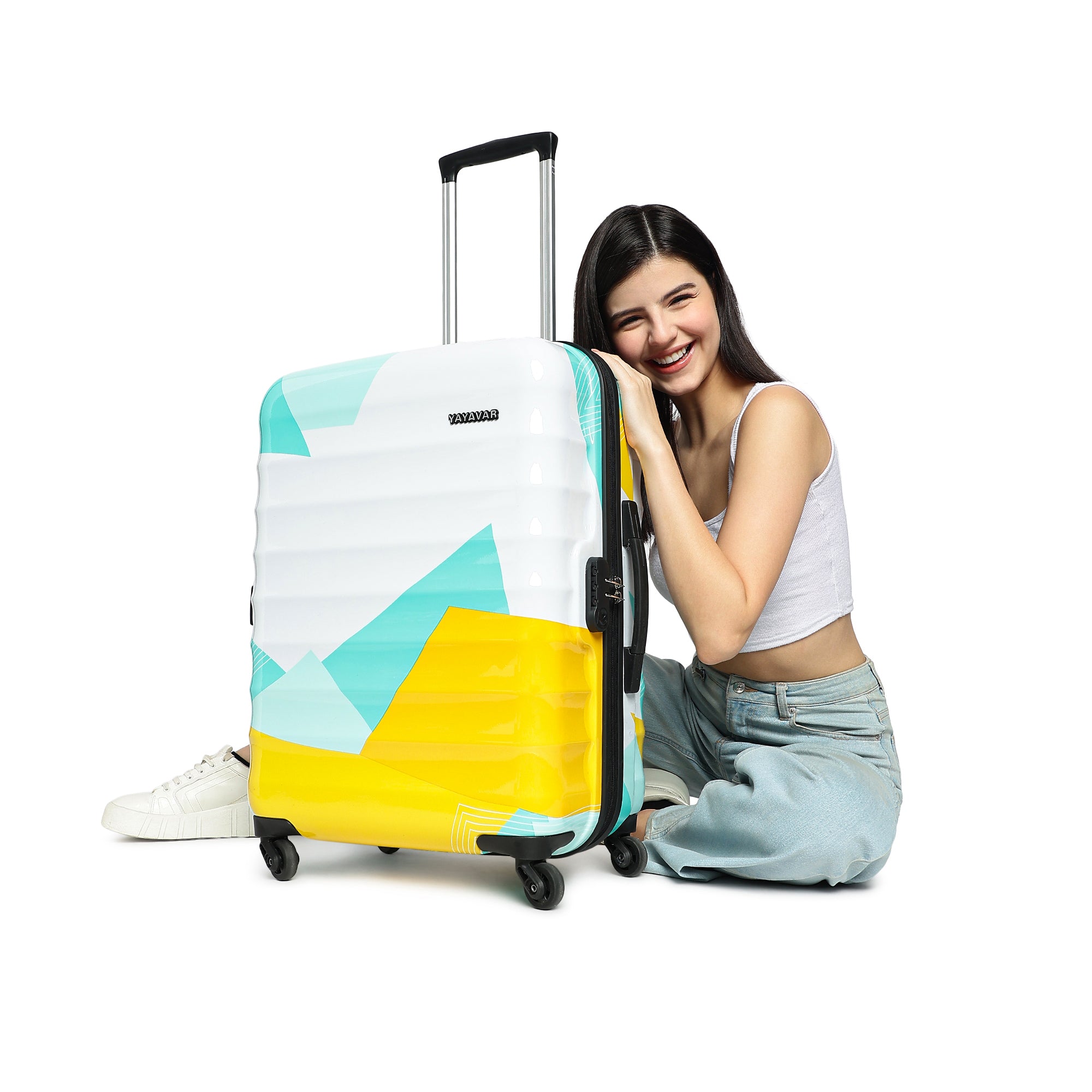 Mexico Printed Teal Set Of 2 Trolley