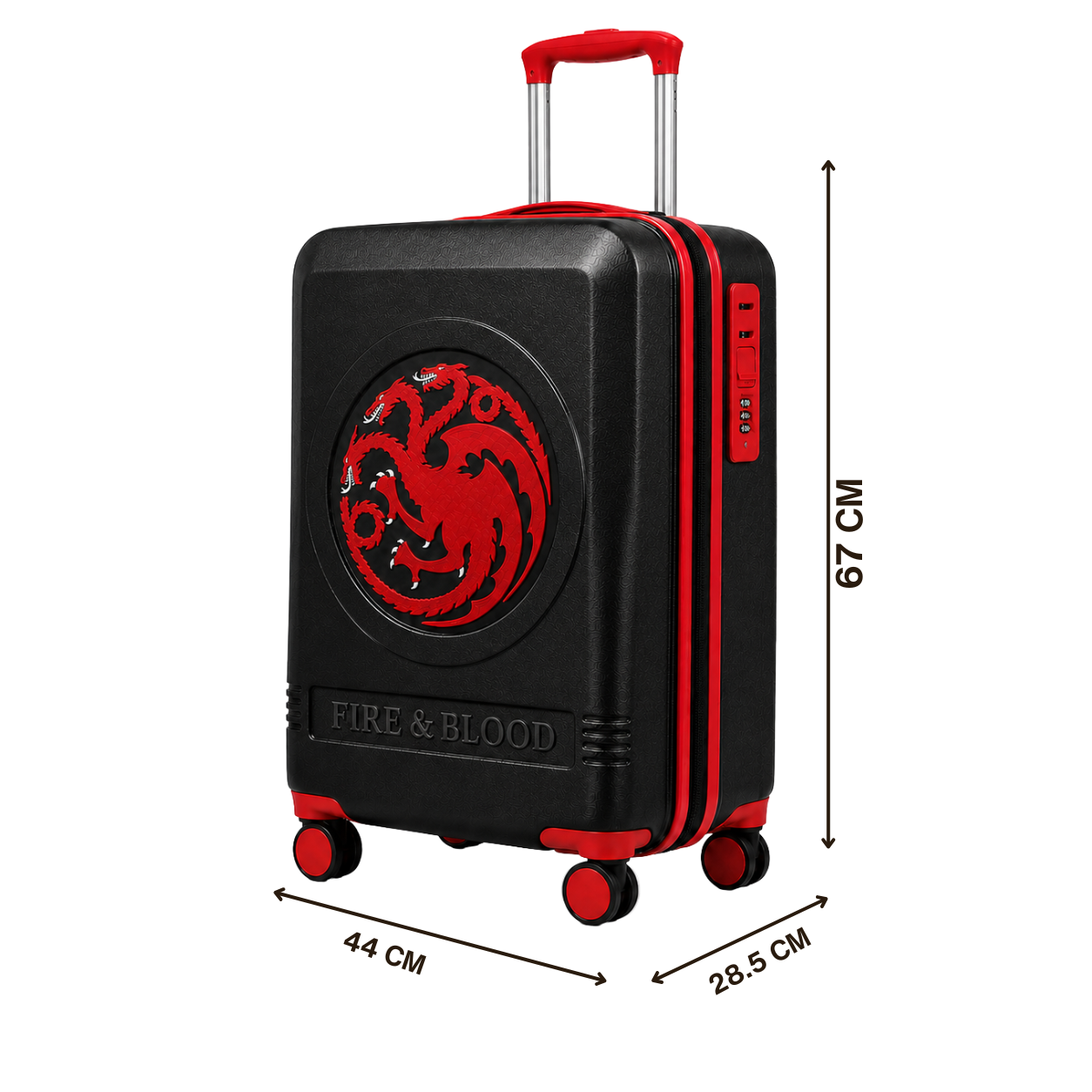 House Of The Dragon Black Medium Trolley