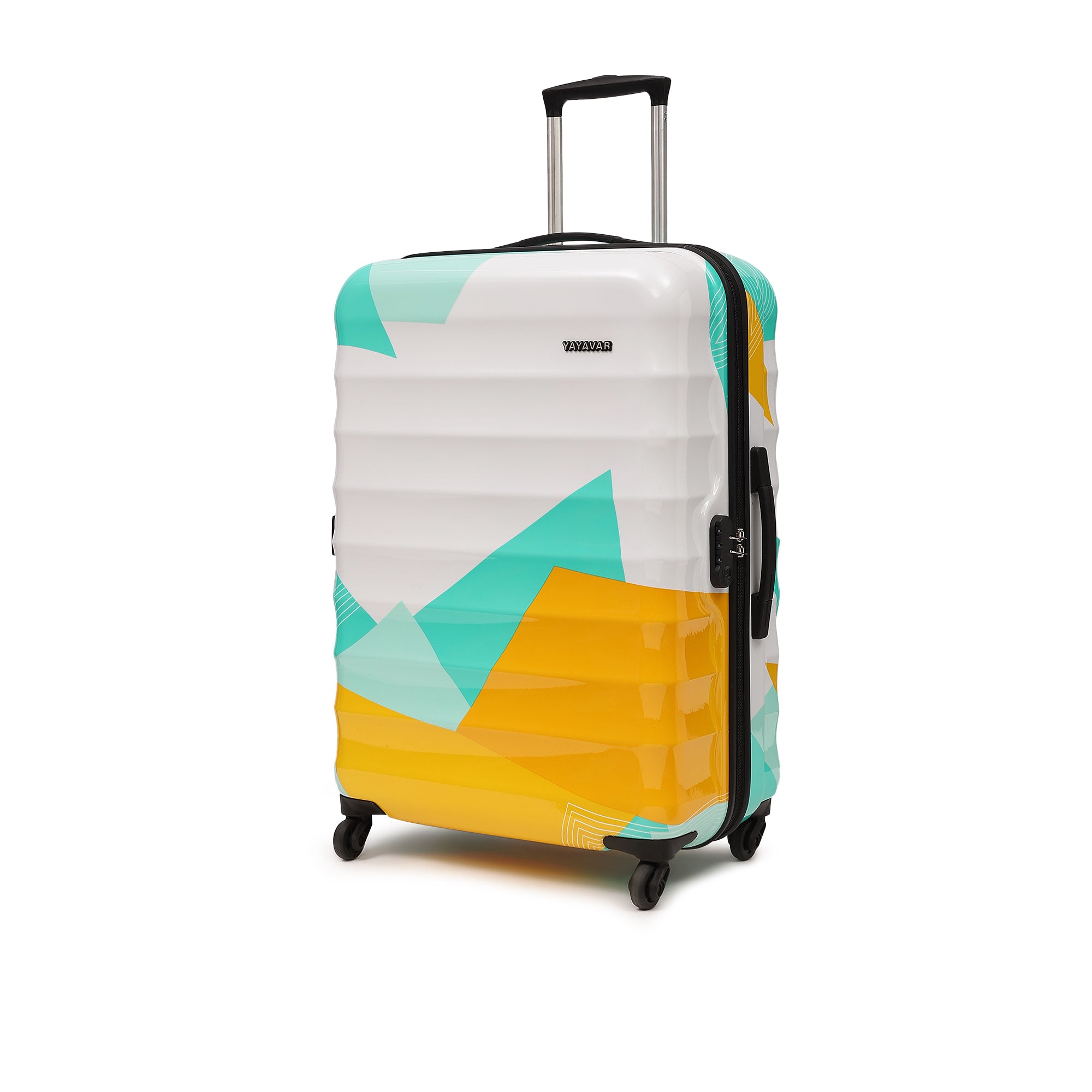 Mexico Printed Teal Set Of 3 Trolley