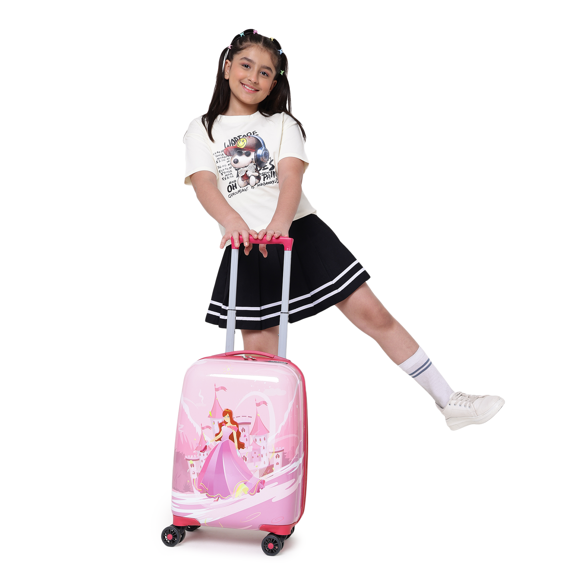 Pink princess for kids small trolley