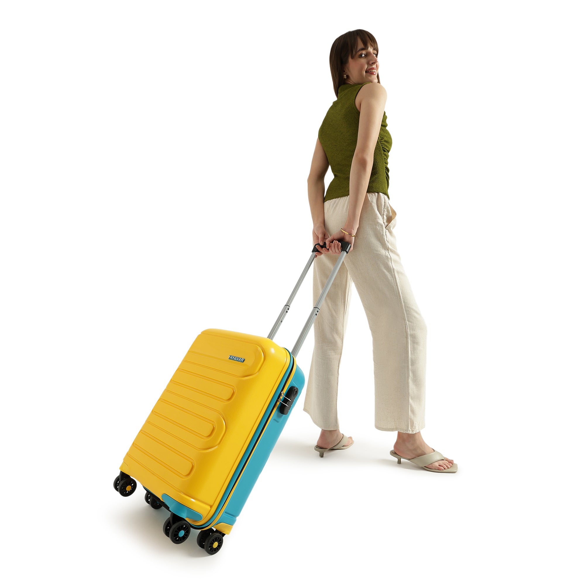 Tokyo Remix Yellow-Teal Set Of 2 Trolley