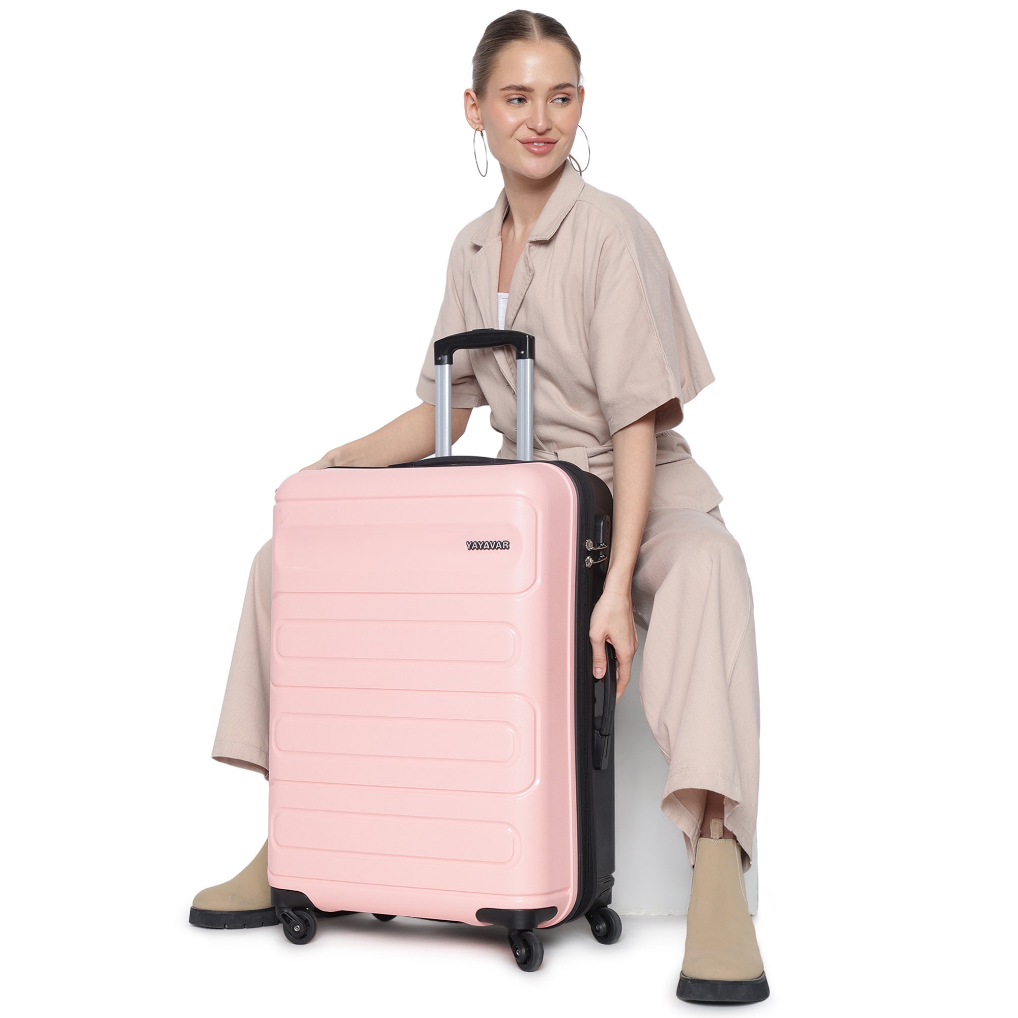 Tokyo Dual Pink-Black Set Of 3 Trolley