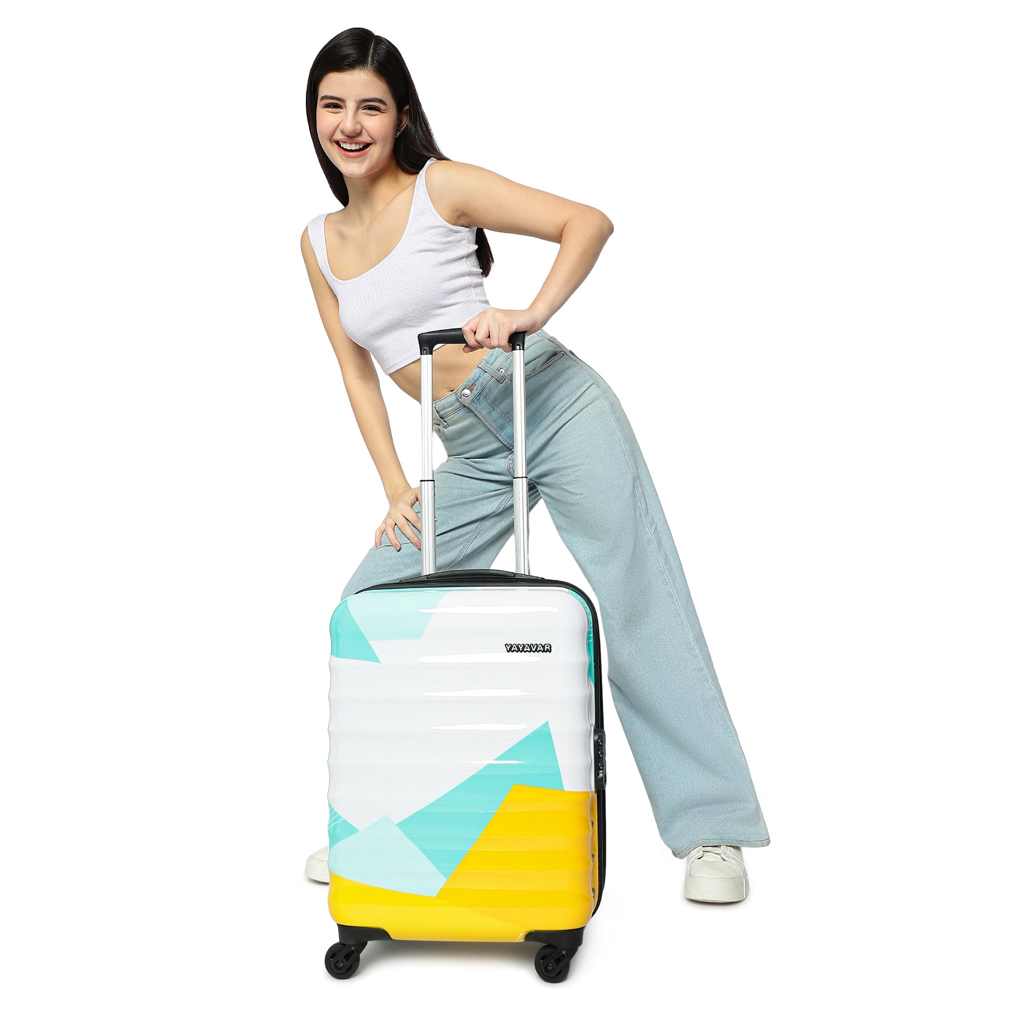 Mexico Printed Teal Set Of 2 Trolley