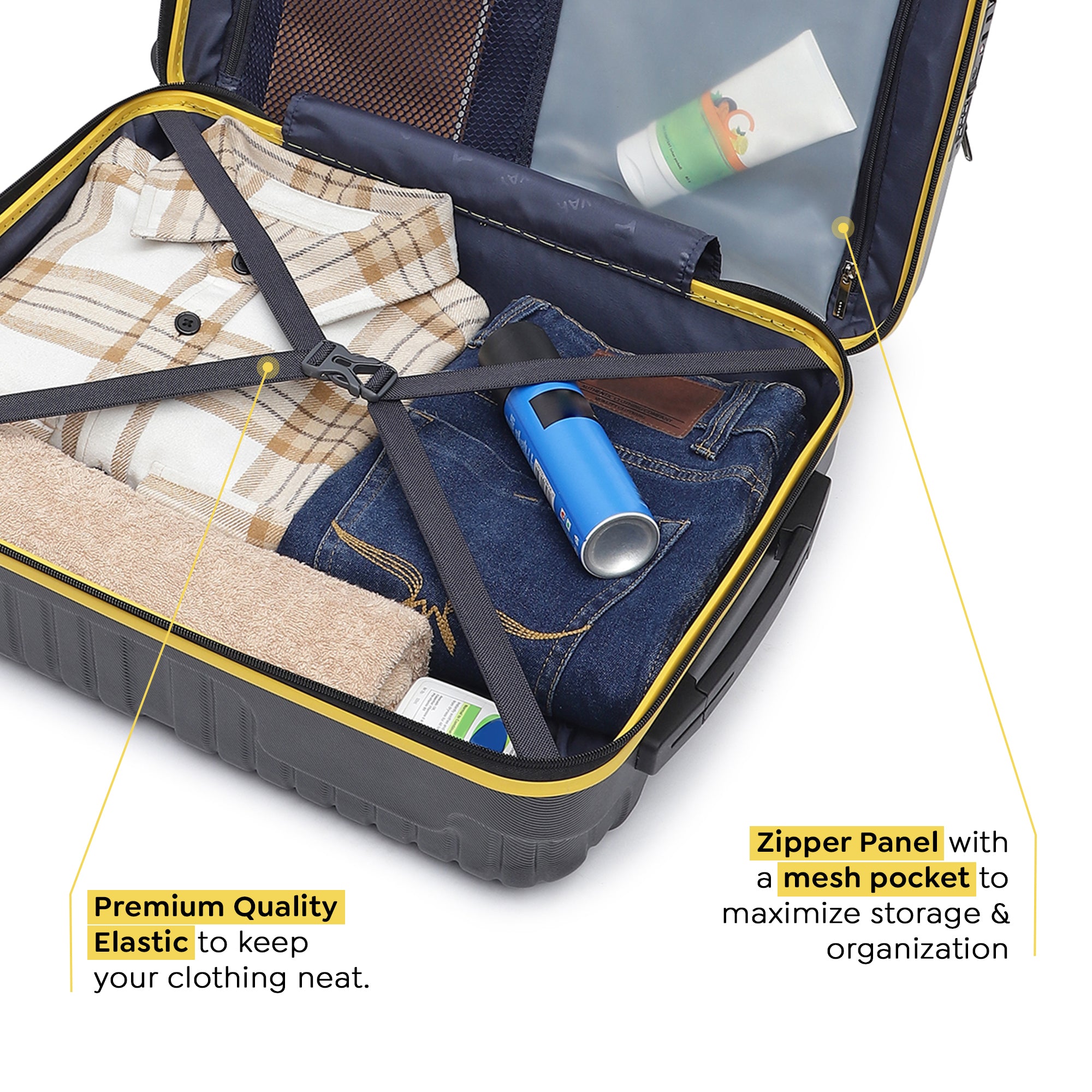 Berlinpro Yellow Front Open Trolley