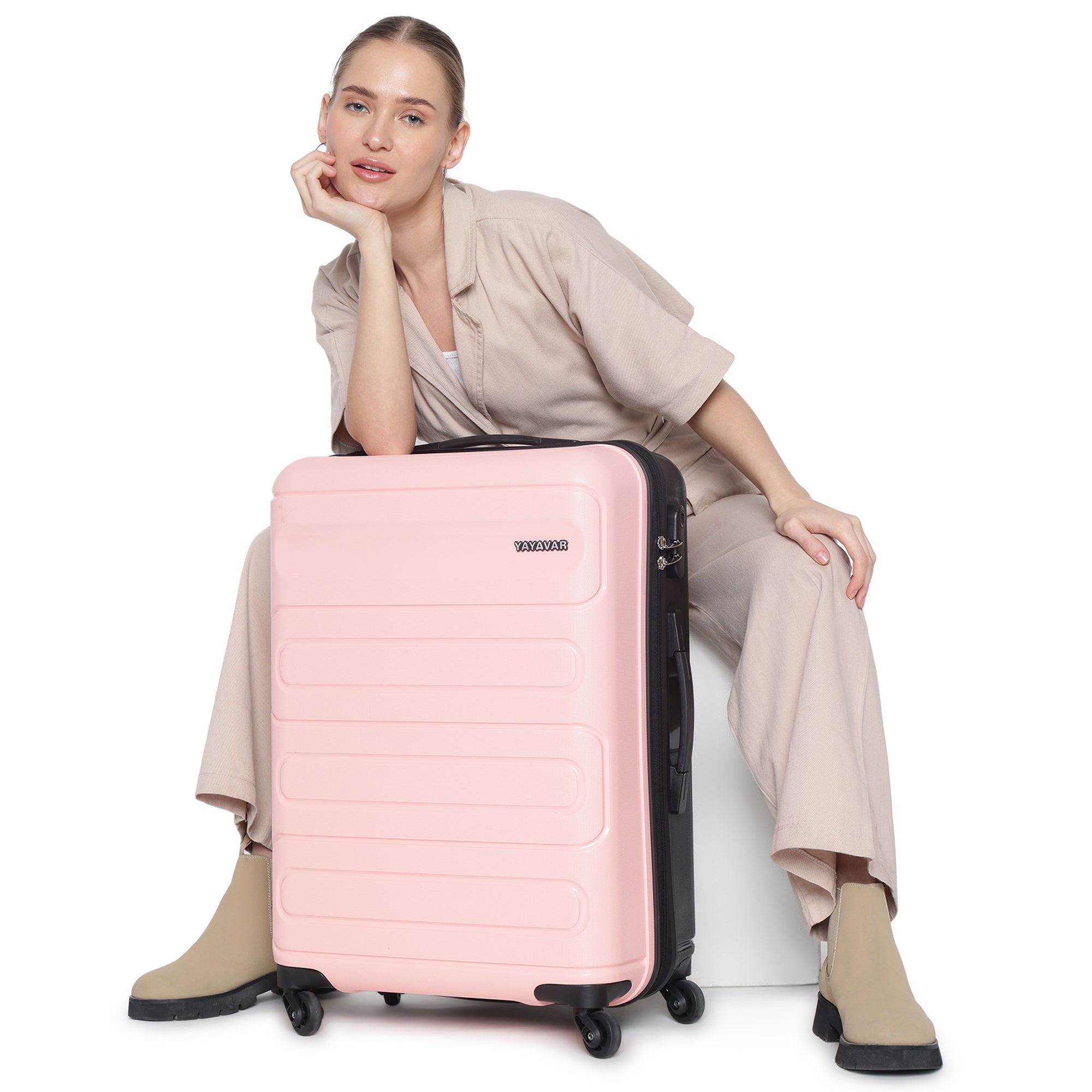 Tokyo Dual Pink-Black Set Of 3 Trolley