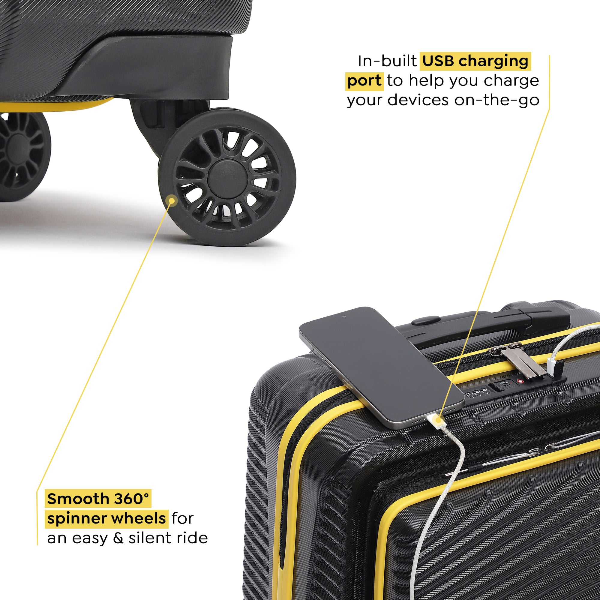 Berlinpro Yellow Front Open Trolley
